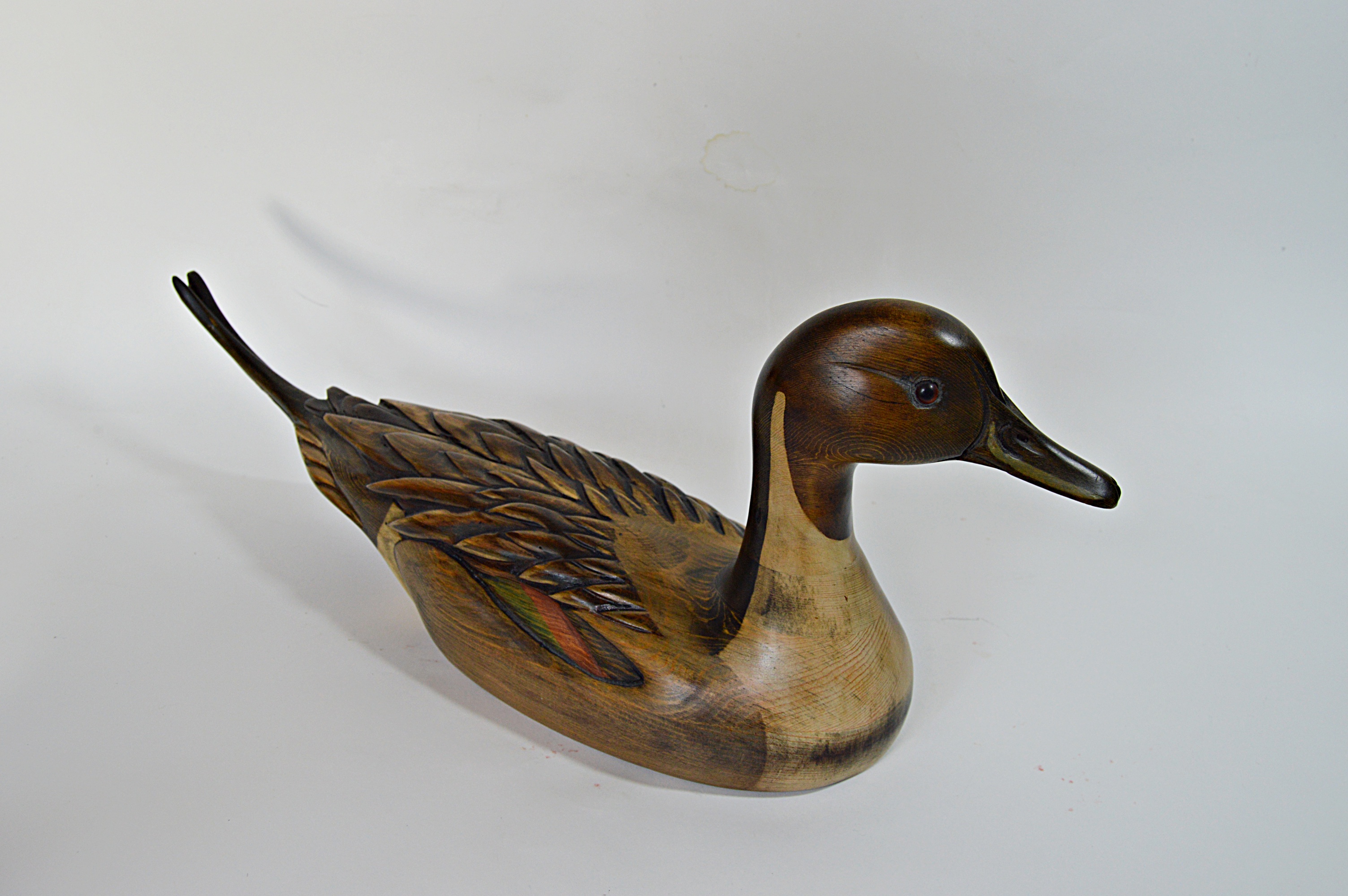 Tom Taber and John R. Fairfield Signed Duck Wood Carving