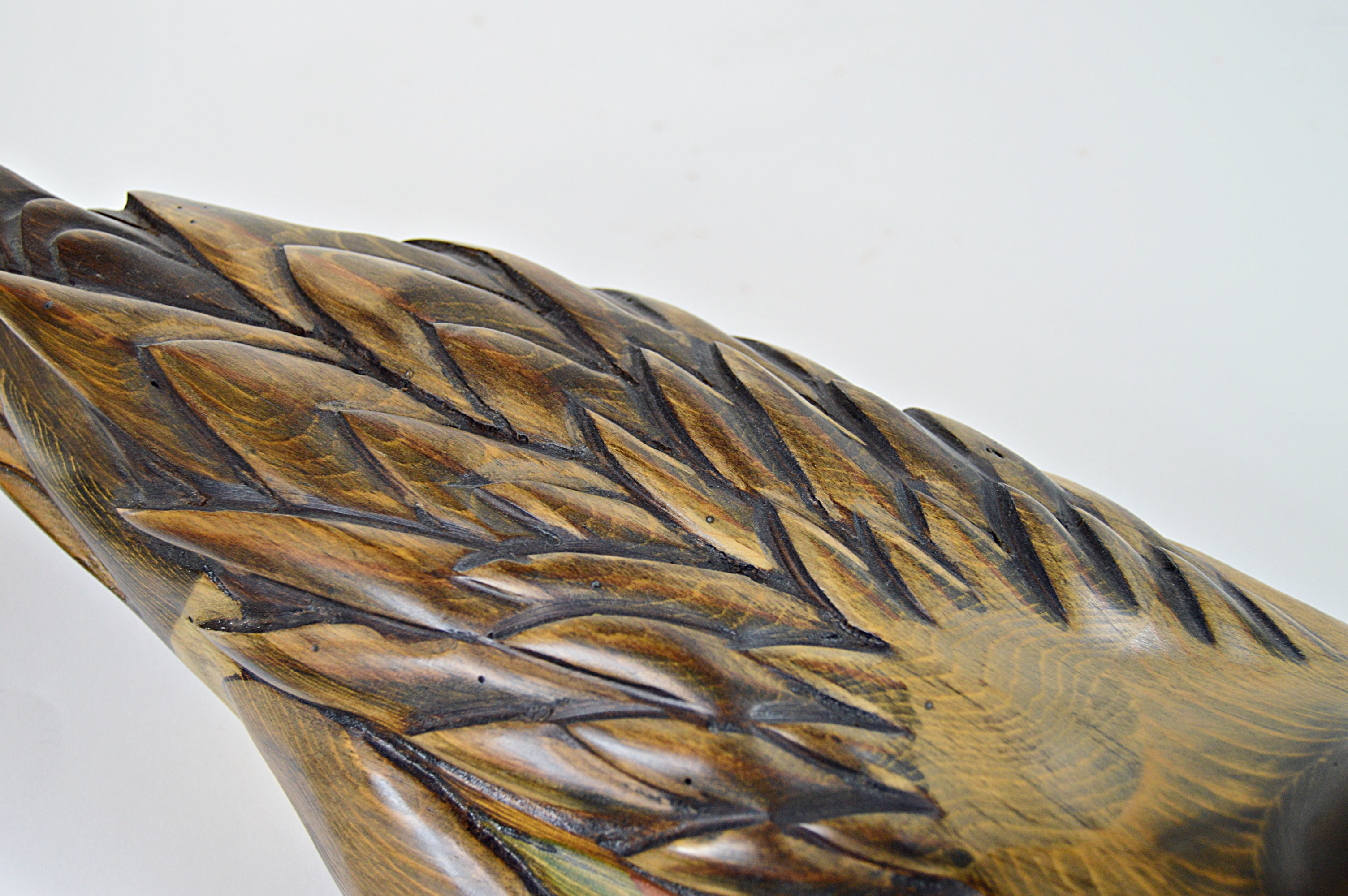 Tom Taber and John R. Fairfield Signed Duck Wood Carving
