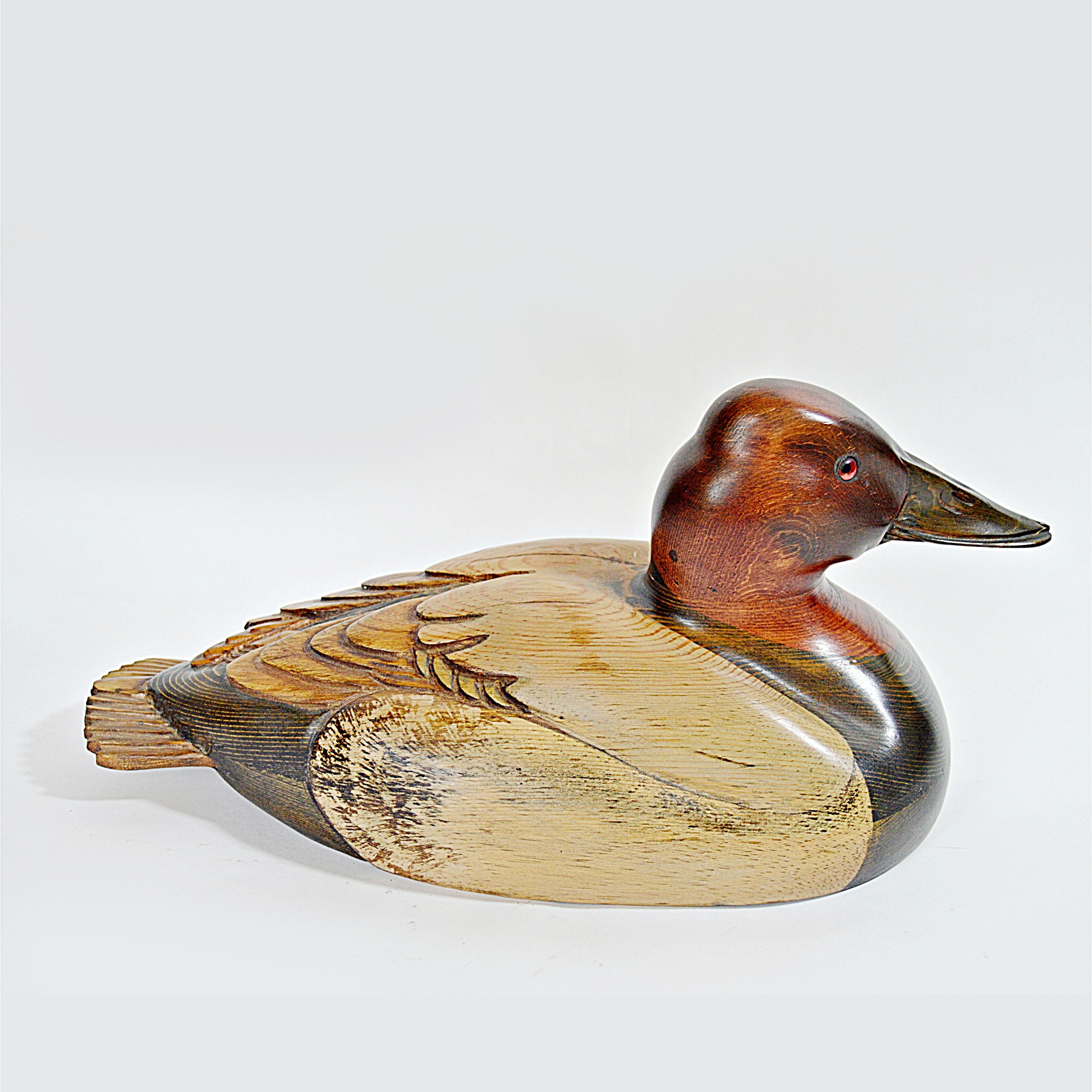 Tom Taber "Ducks Unlimited" Horse Canvasback Duck Wood Carving