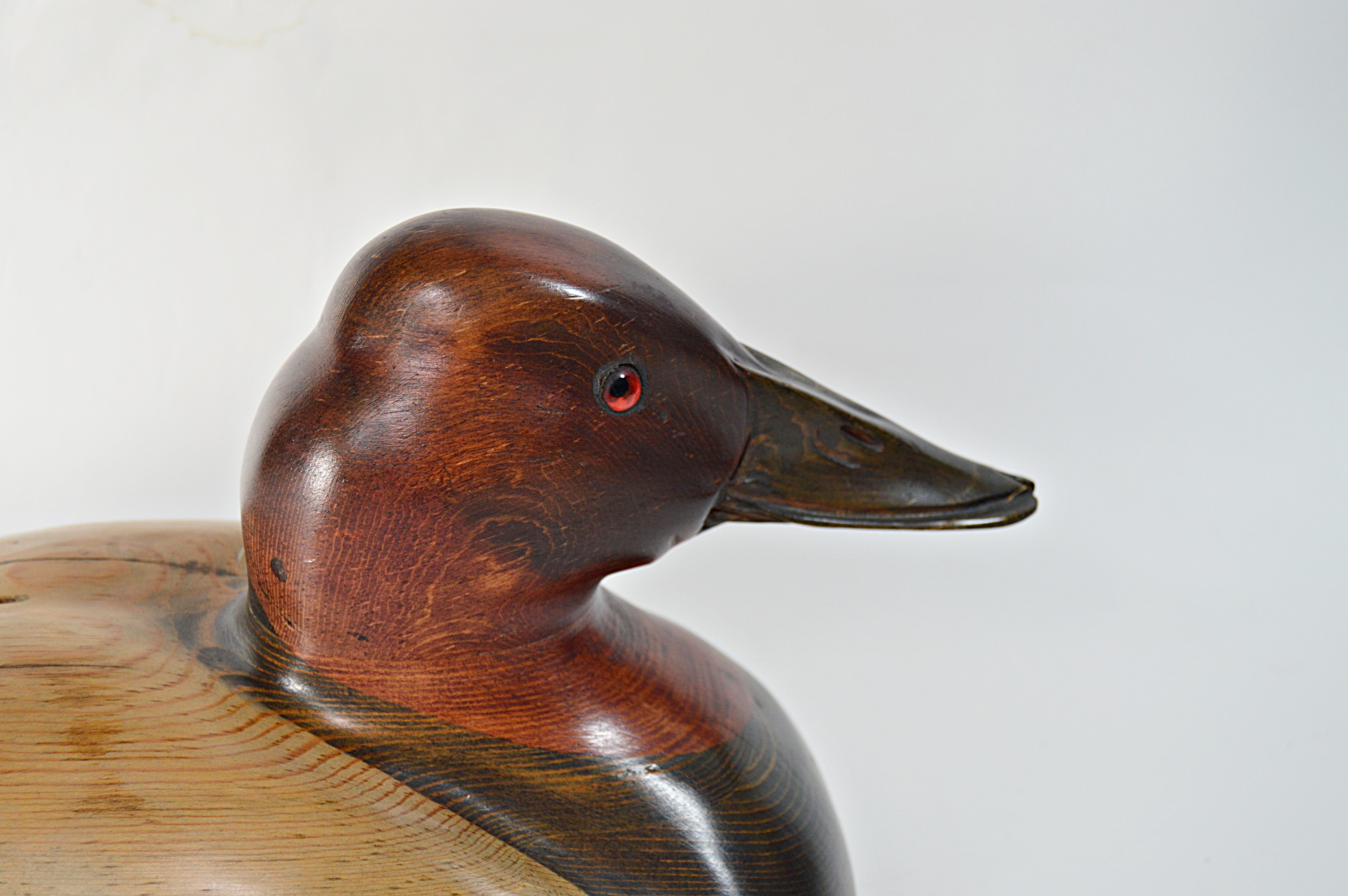 Tom Taber "Ducks Unlimited" Horse Canvasback Duck Wood Carving