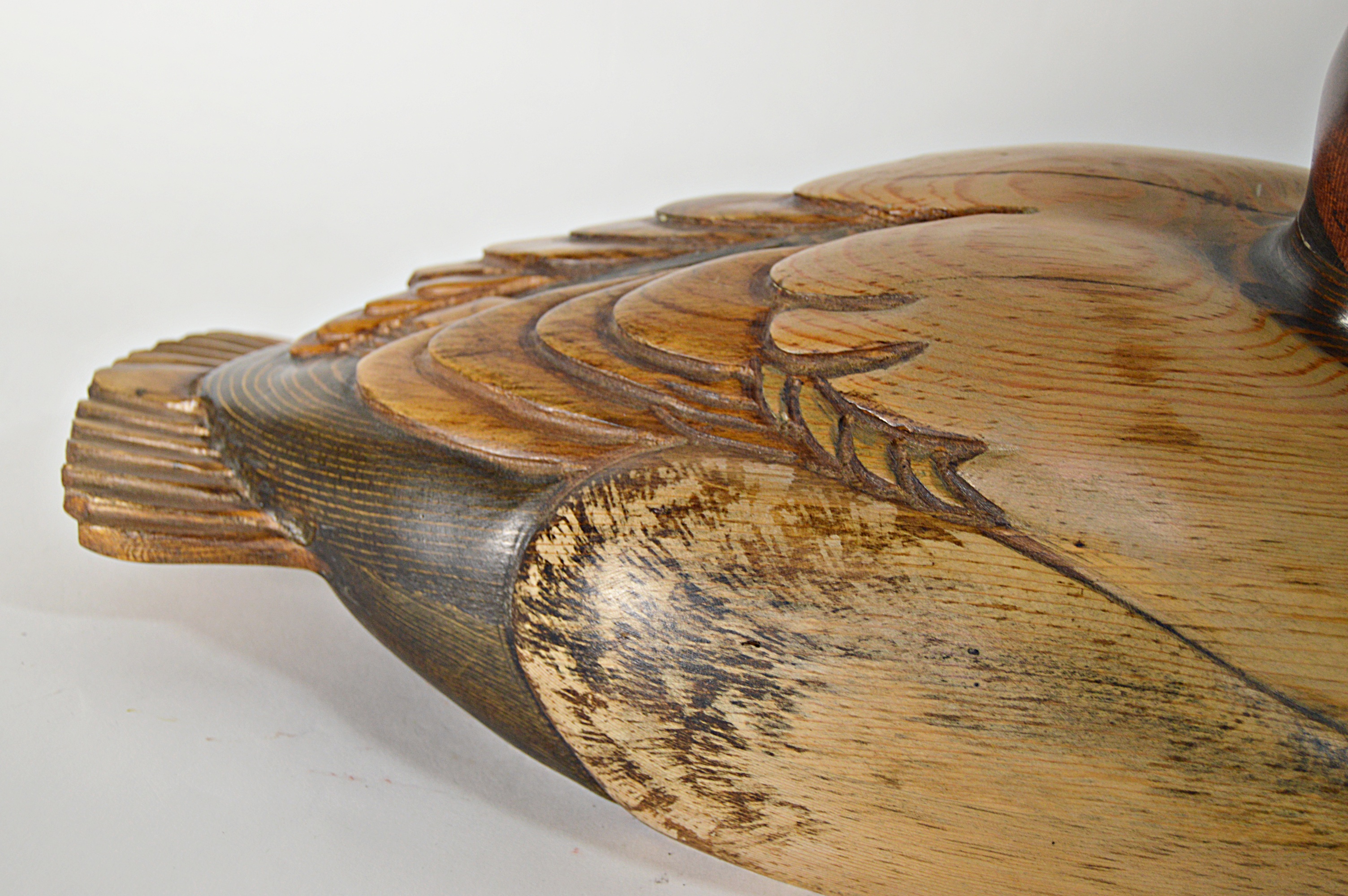 Tom Taber "Ducks Unlimited" Horse Canvasback Duck Wood Carving