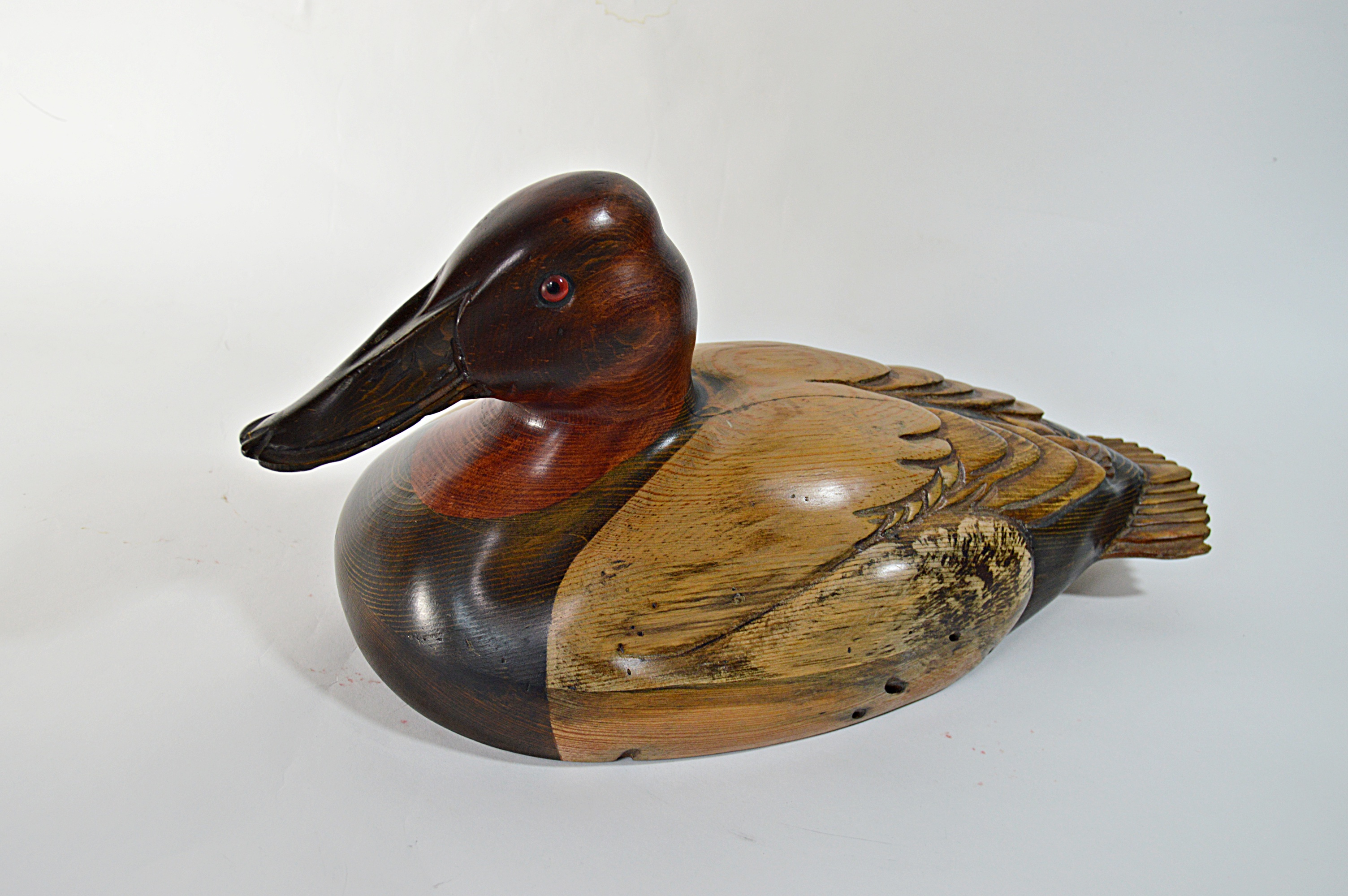 Tom Taber "Ducks Unlimited" Horse Canvasback Duck Wood Carving