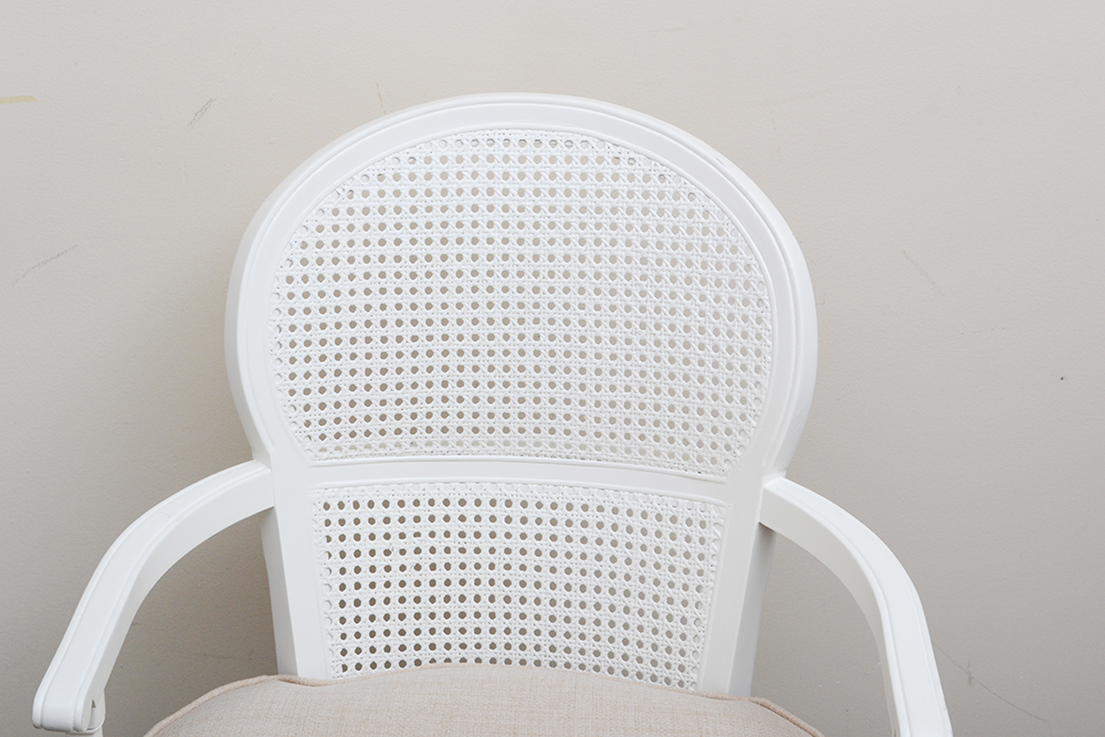 Off-White Caneback Armchairs