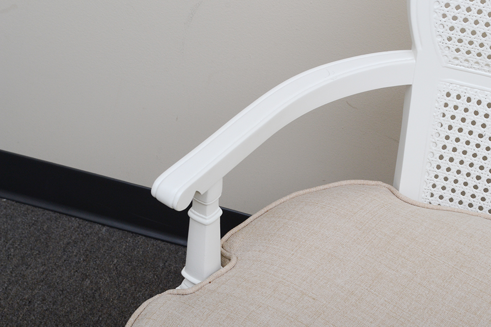 Off-White Caneback Armchairs