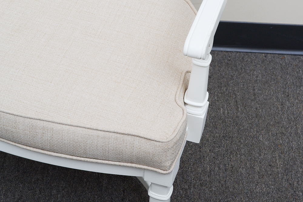 Off-White Caneback Armchairs