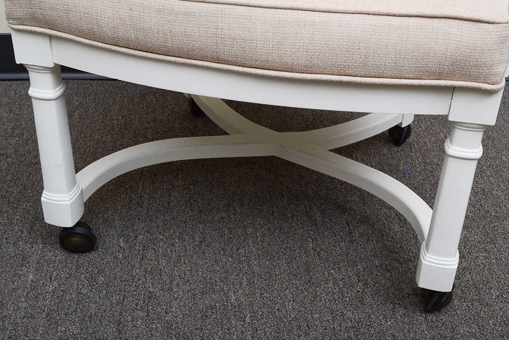 Off-White Caneback Armchairs