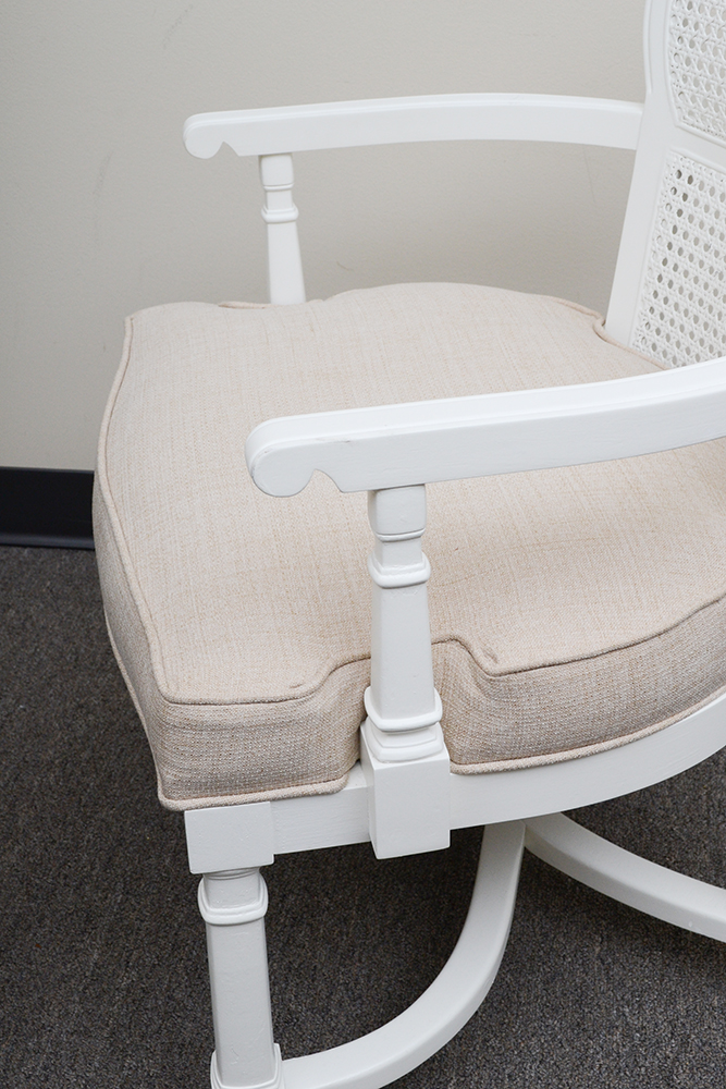 Off-White Caneback Armchairs