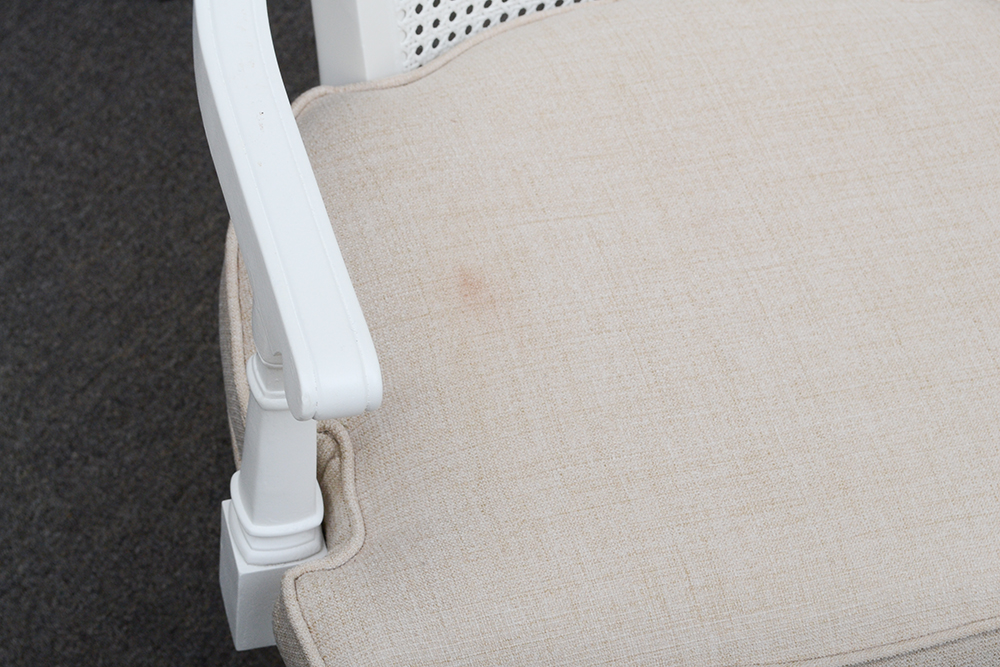 Off-White Caneback Armchairs