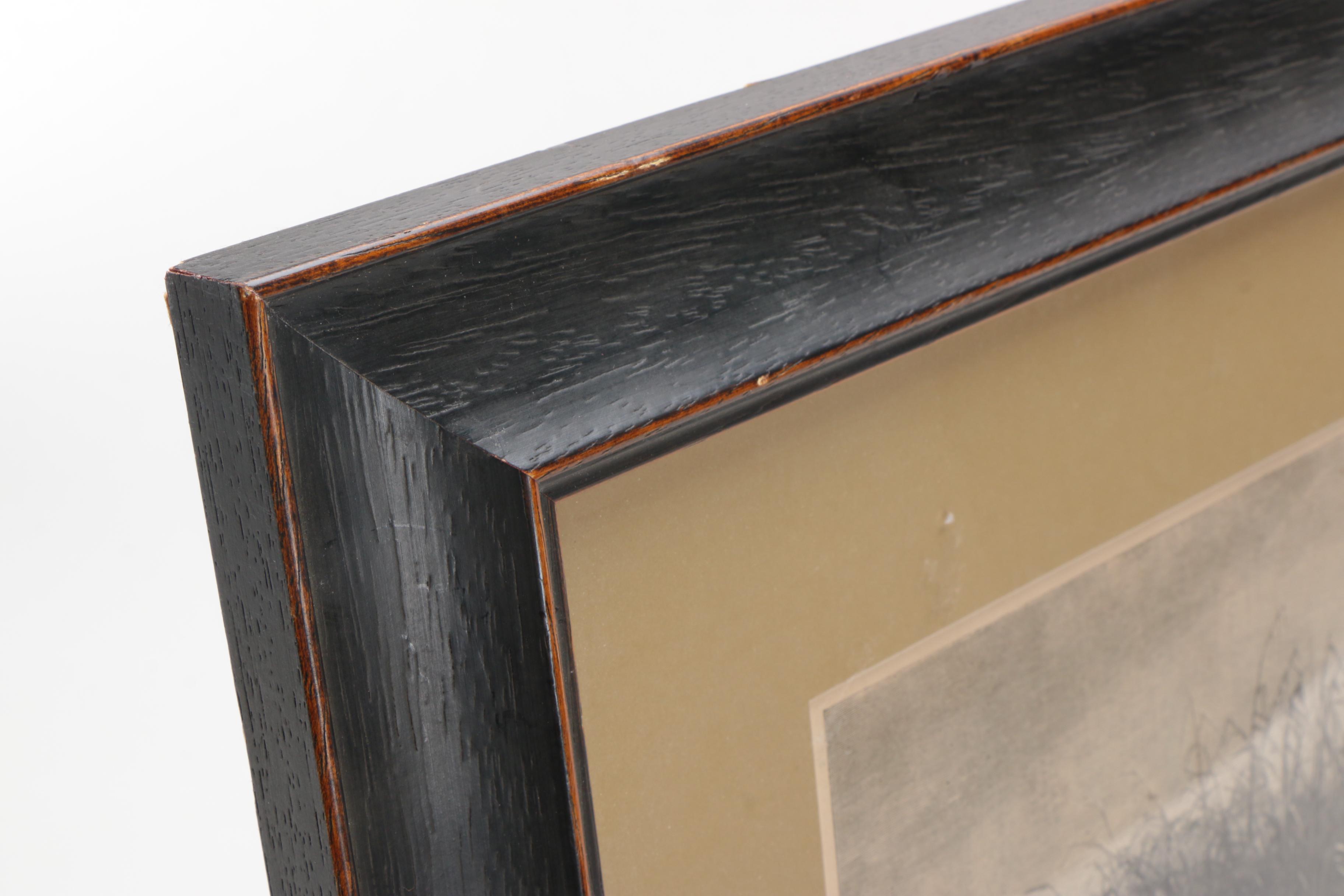 19th C. Wood Engraving "Union Refugees in the Swamps of Louisiana"