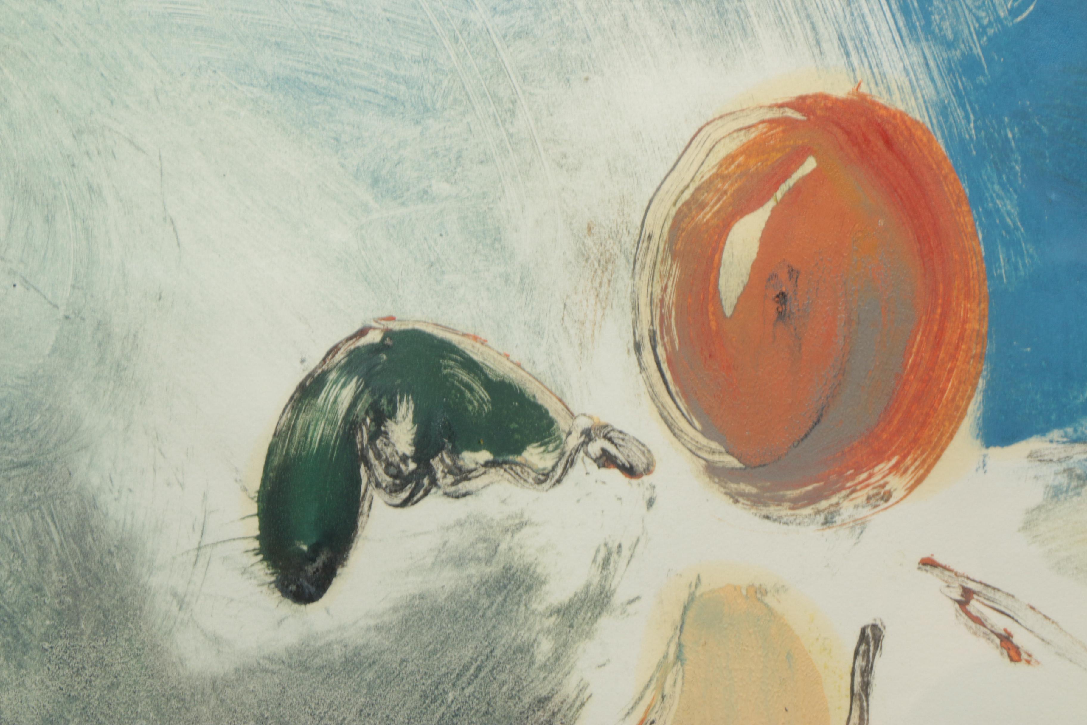 Abstract Monoprint on Paper "Angel"