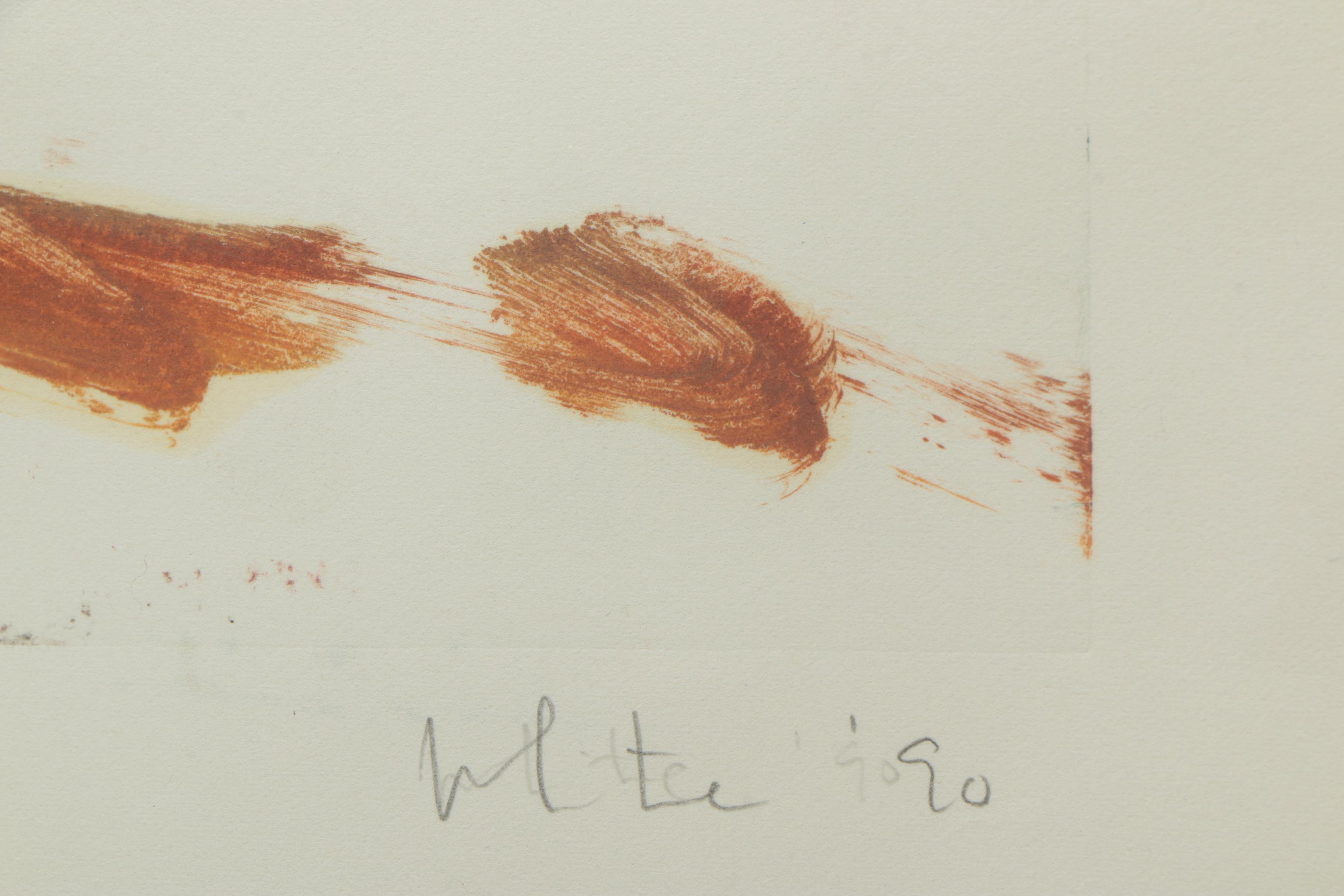 Abstract Monoprint on Paper "Angel"