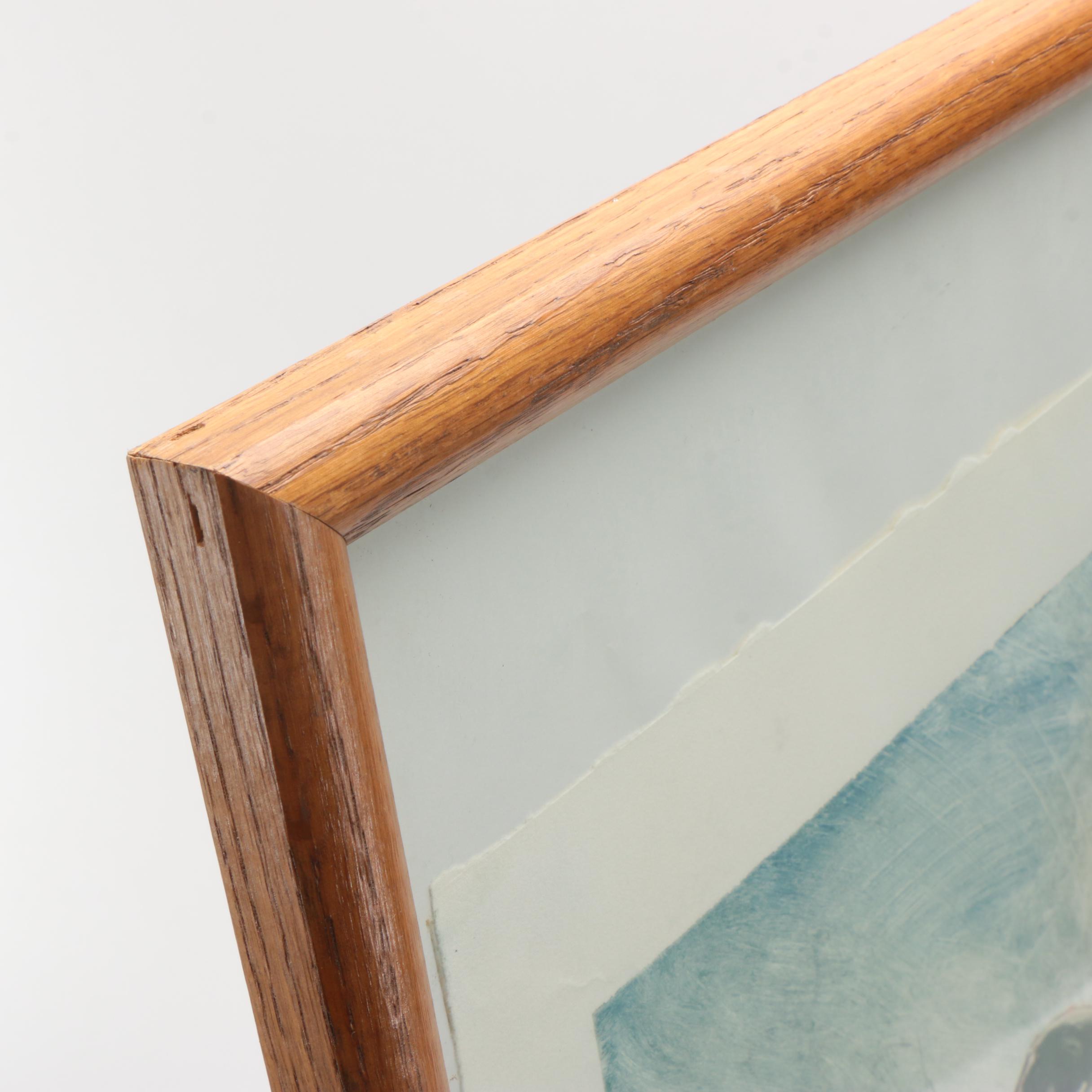 Abstract Monoprint on Paper "Angel"