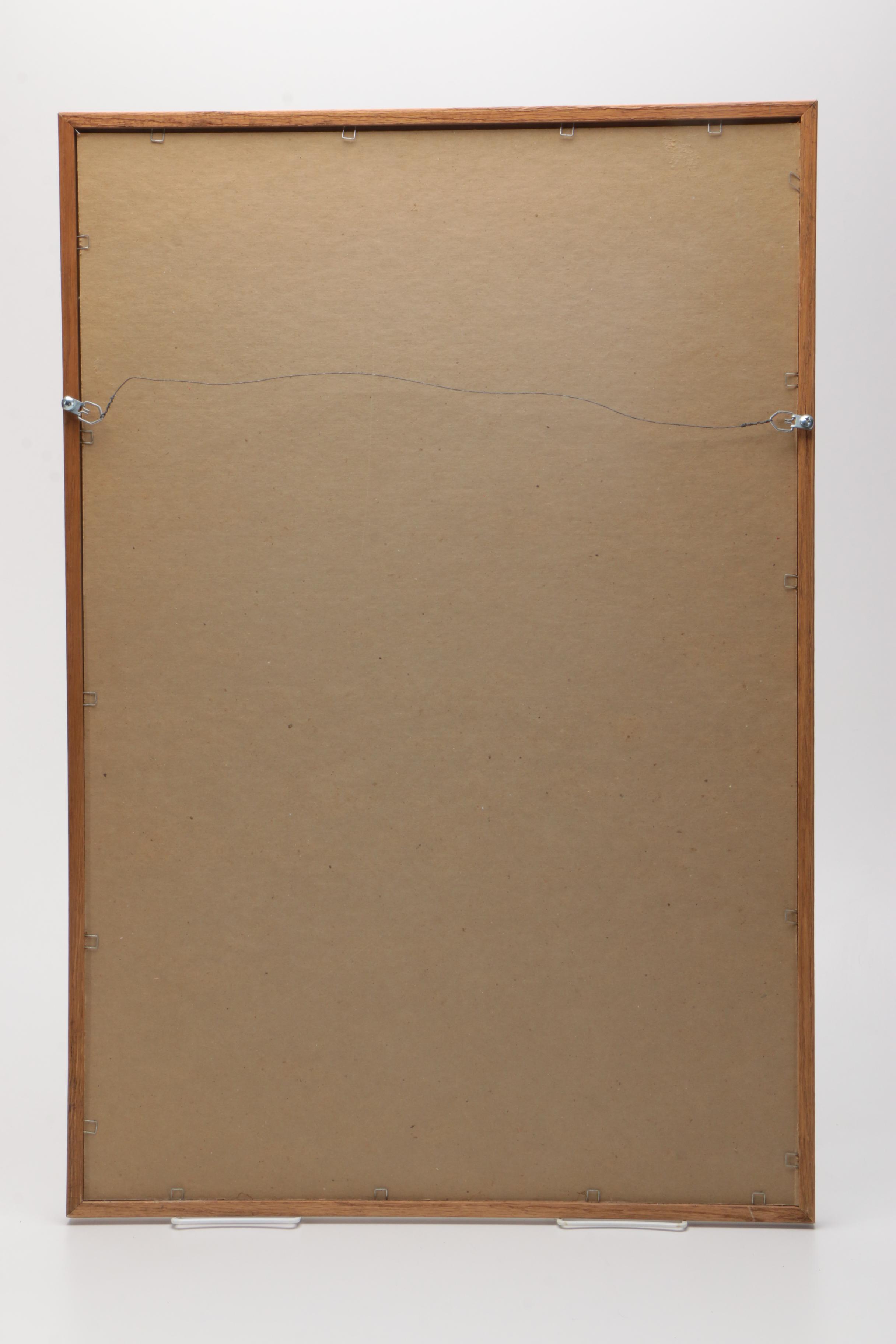 Abstract Monoprint on Paper "Angel"