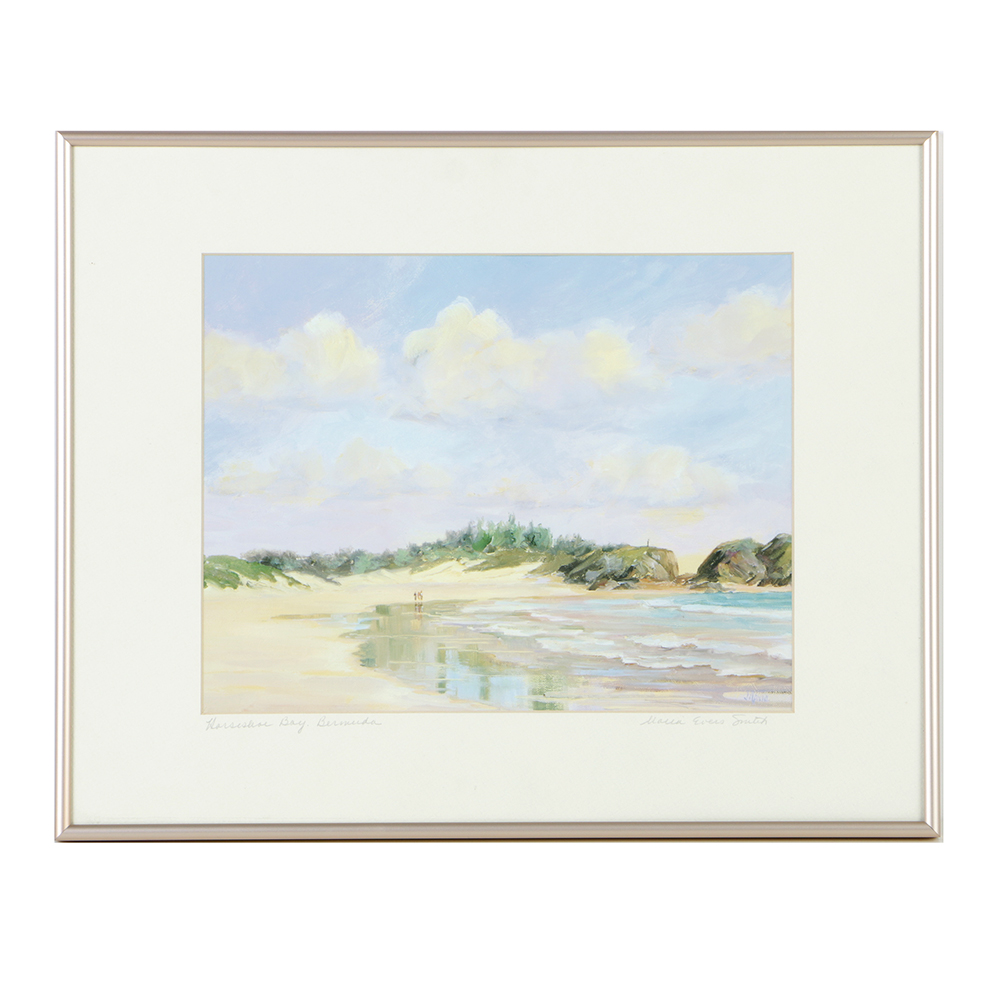 Maria Evers Smith Offset Lithograph on Paper "Horseshoe Bay, Bermuda"