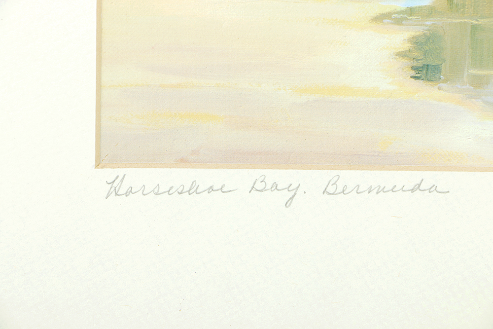 Maria Evers Smith Offset Lithograph on Paper "Horseshoe Bay, Bermuda"