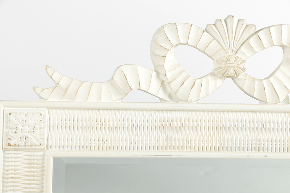 White Framed Wall Mirror