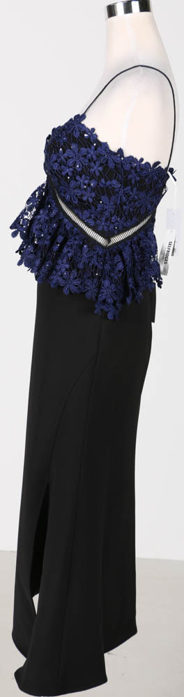 Self-Portrait Cocktail Dress With Sequined Lace Appliques