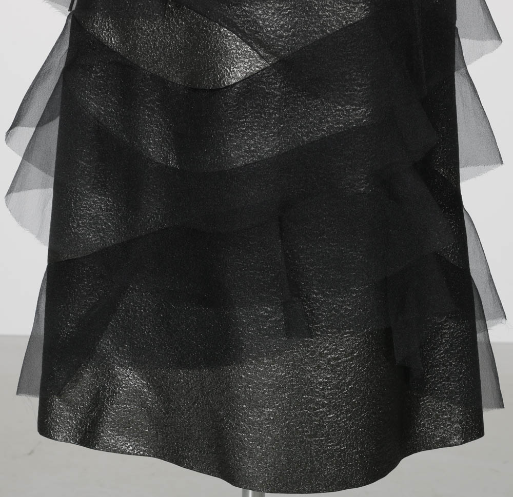 Marc Jacobs Metallic Dress With Tiered Organza