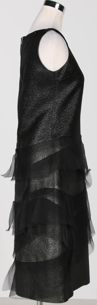 Marc Jacobs Metallic Dress With Tiered Organza