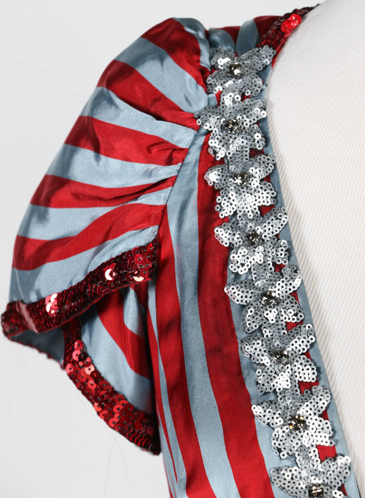 Marc Jacobs Striped Dress with Sequin and Crystal Embellishments