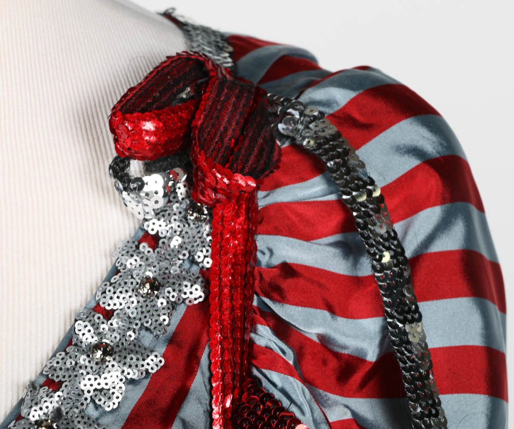 Marc Jacobs Striped Dress with Sequin and Crystal Embellishments