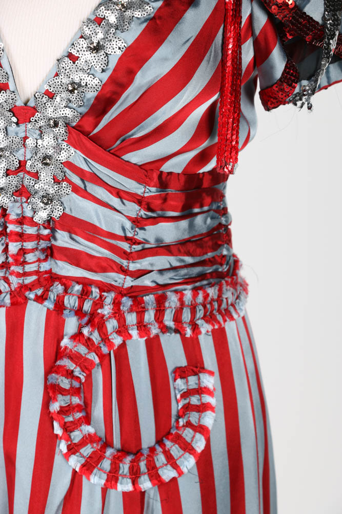 Marc Jacobs Striped Dress with Sequin and Crystal Embellishments