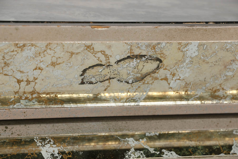 Hollywood Regency Style Smoky Mirrored Credenza