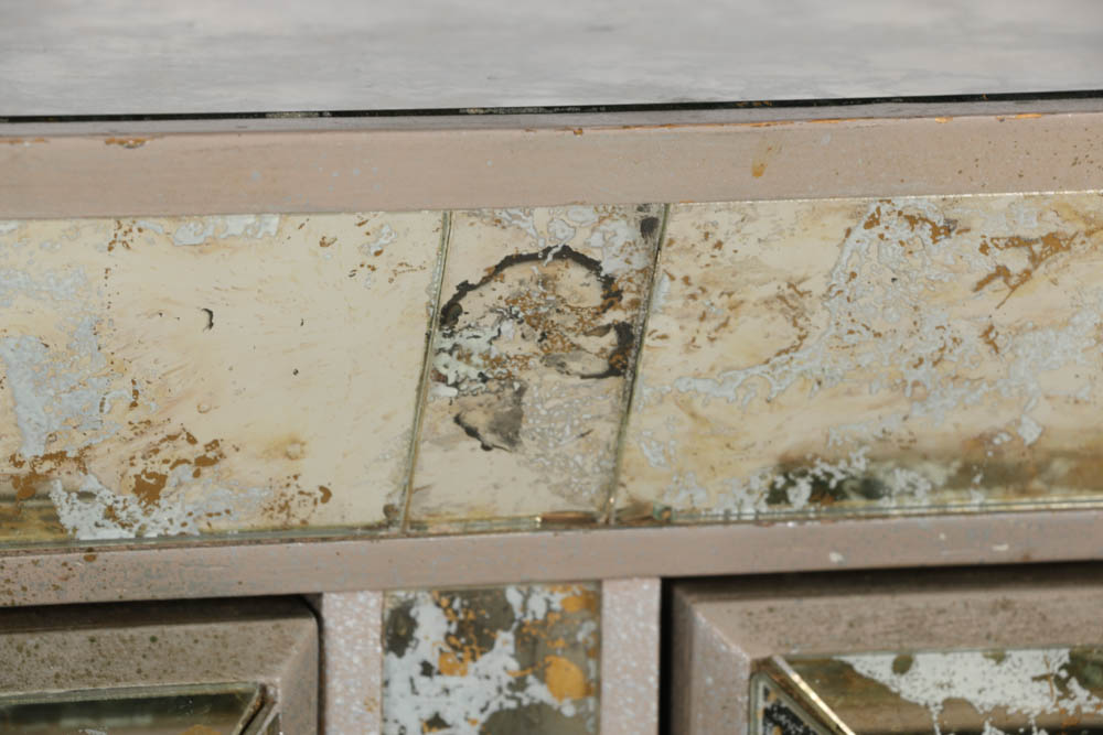 Hollywood Regency Style Smoky Mirrored Credenza