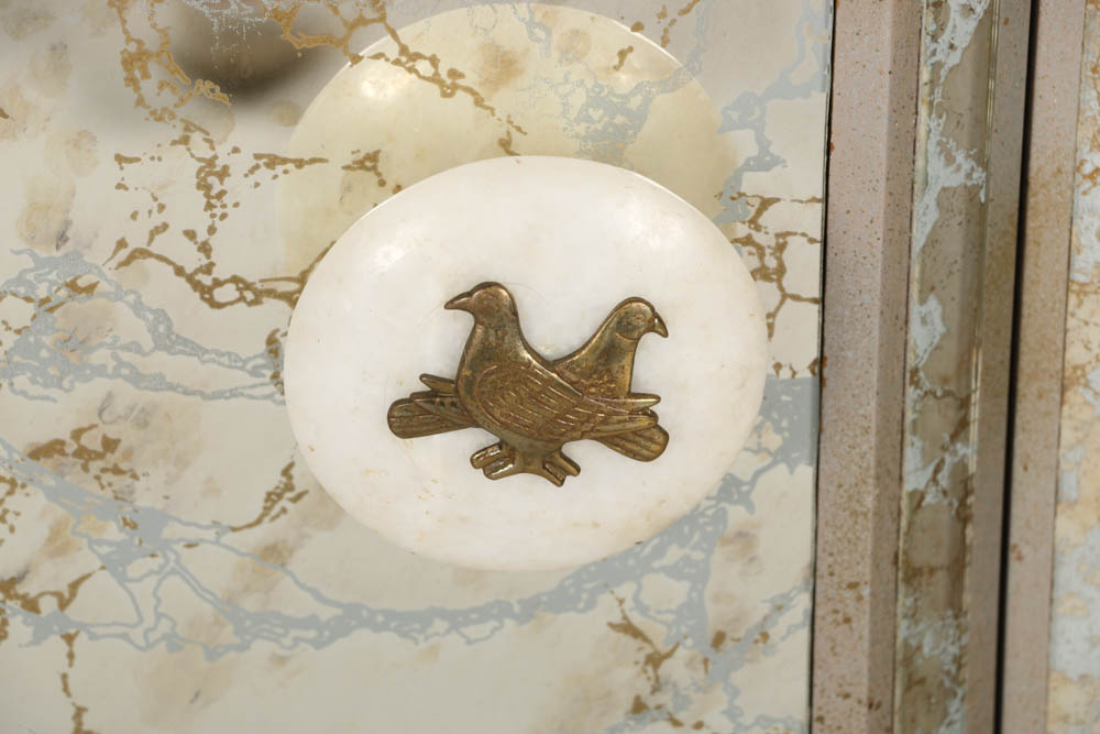 Hollywood Regency Style Smoky Mirrored Credenza