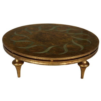 Round Coffee Table With Églomisé Top Round Coffee Table With Églomisé Top