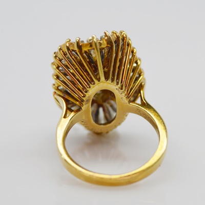 14K Yellow Gold 3.63 CTW Diamond Ballerina Setting Ring