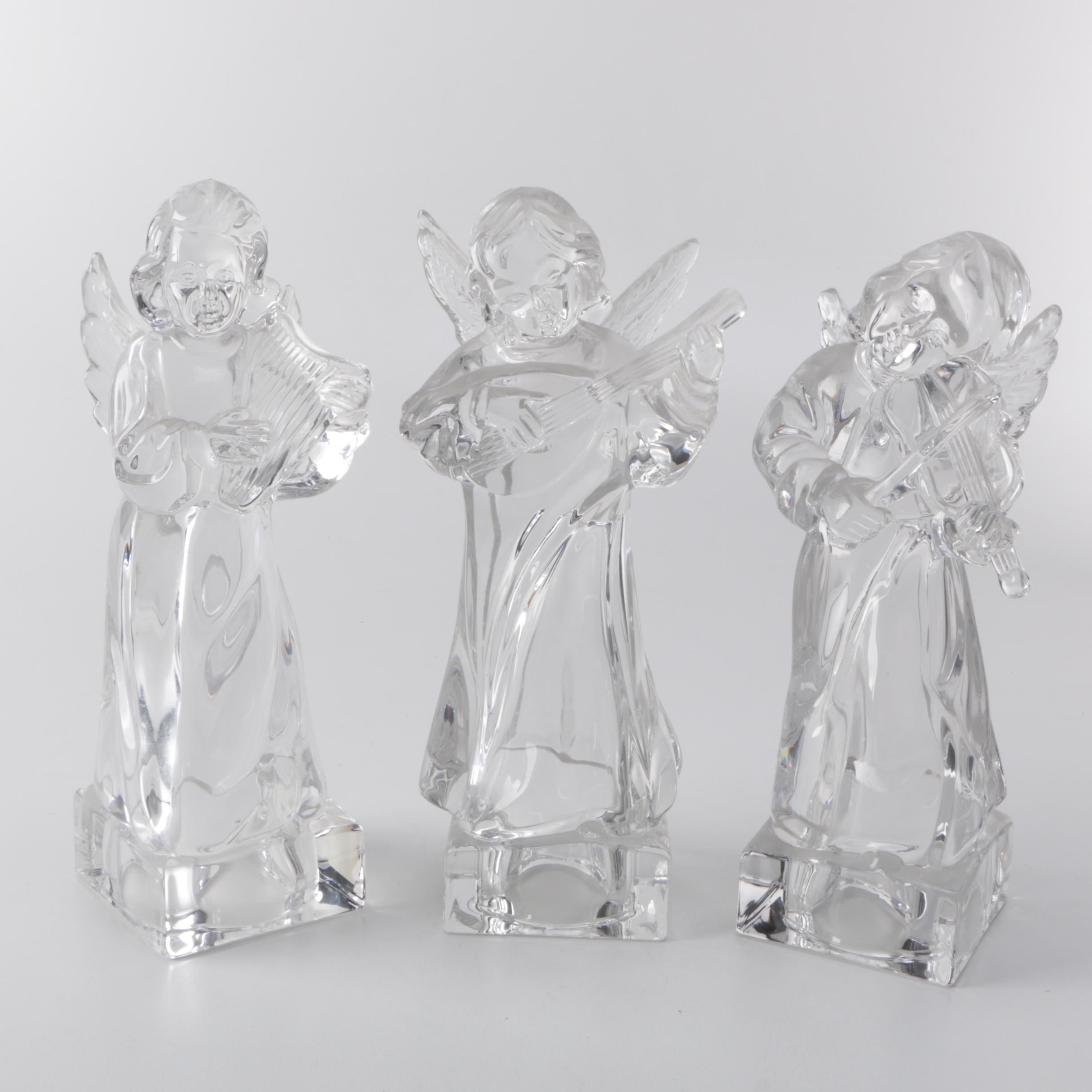Grouping of Mikasa Crystal Angel Figurines