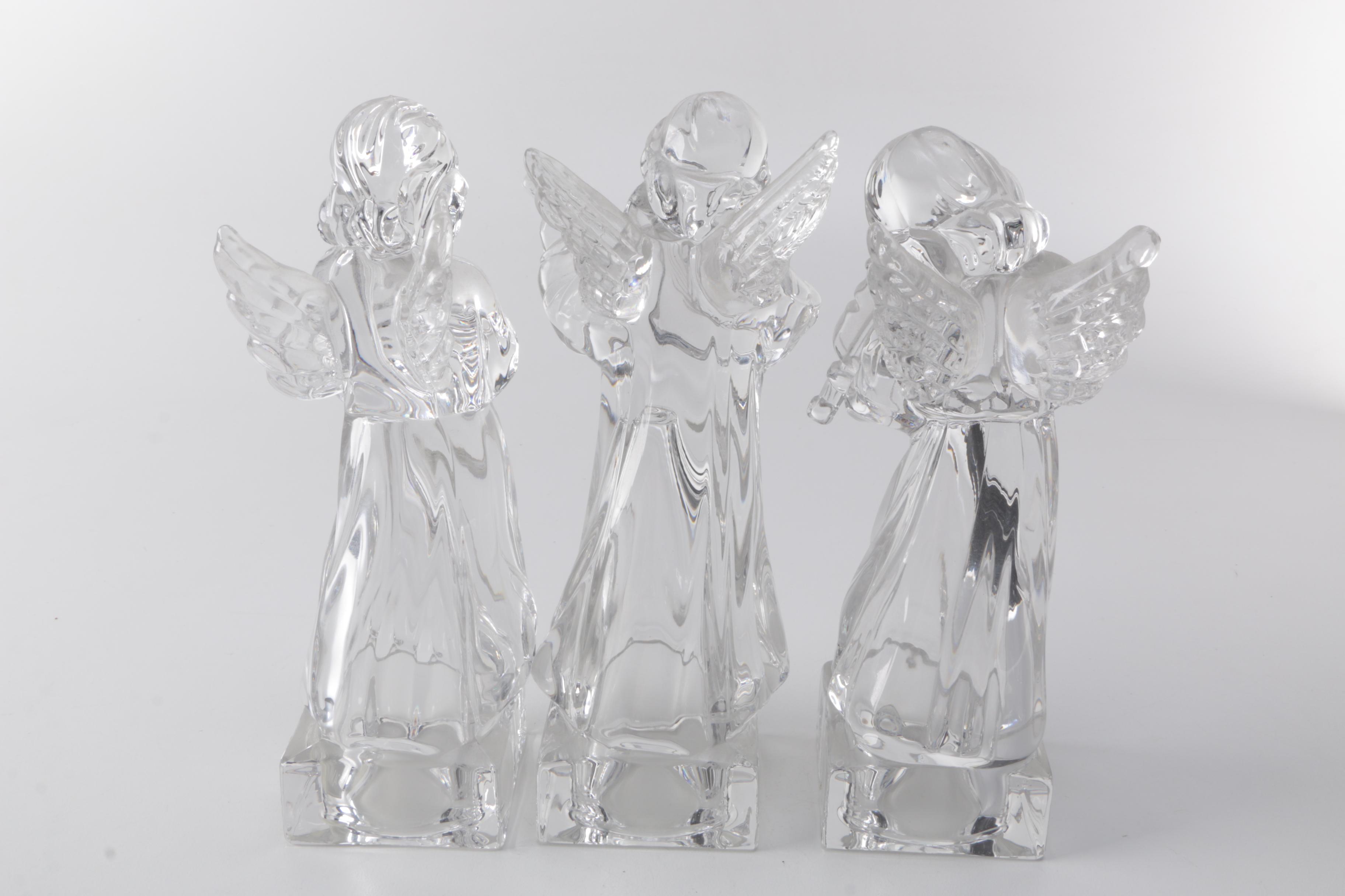 Grouping of Mikasa Crystal Angel Figurines