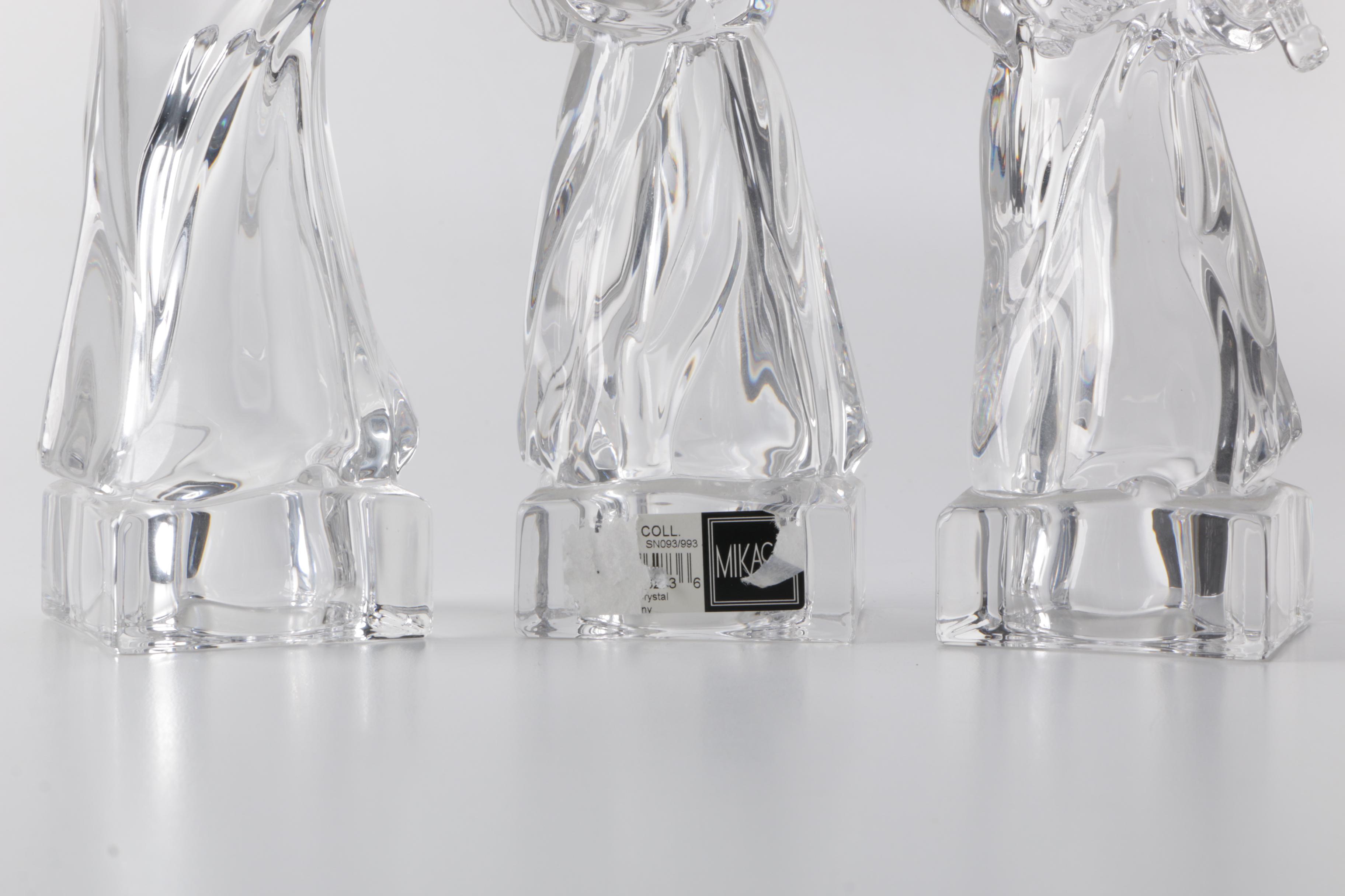 Grouping of Mikasa Crystal Angel Figurines
