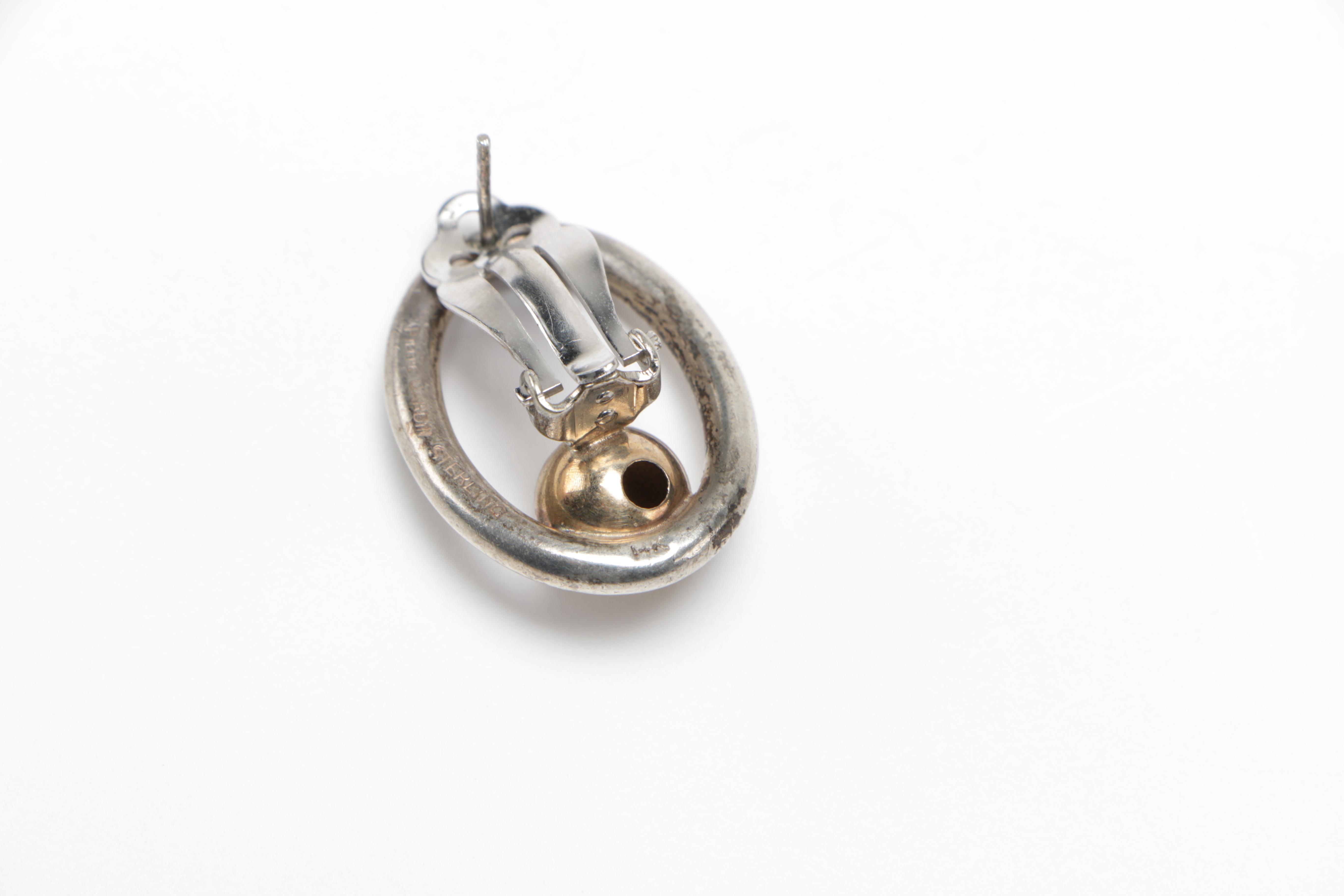 Pierre Cardin Sterling Silver and 14K Gold Earrings and Gold Filled Bracelets