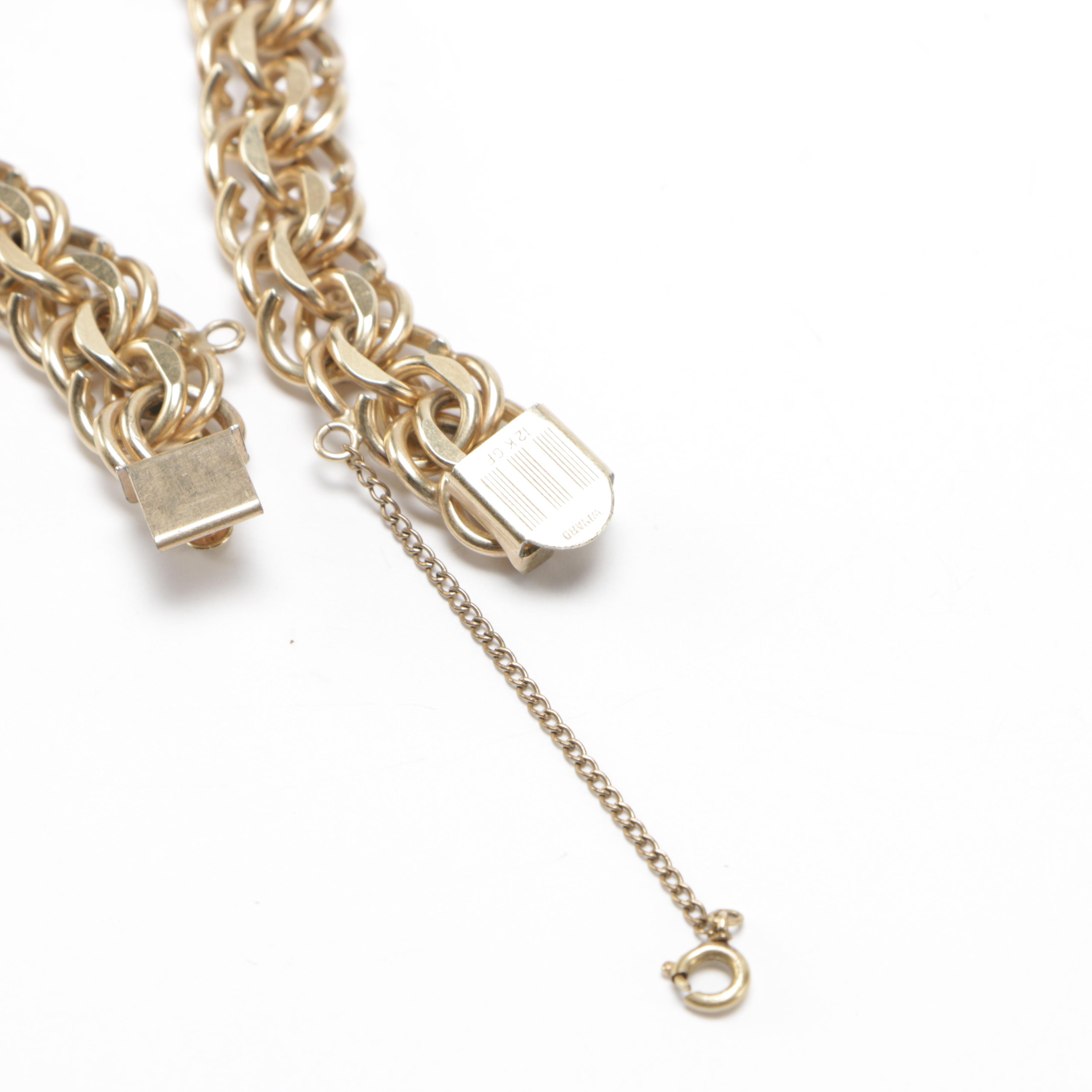 Pierre Cardin Sterling Silver and 14K Gold Earrings and Gold Filled Bracelets