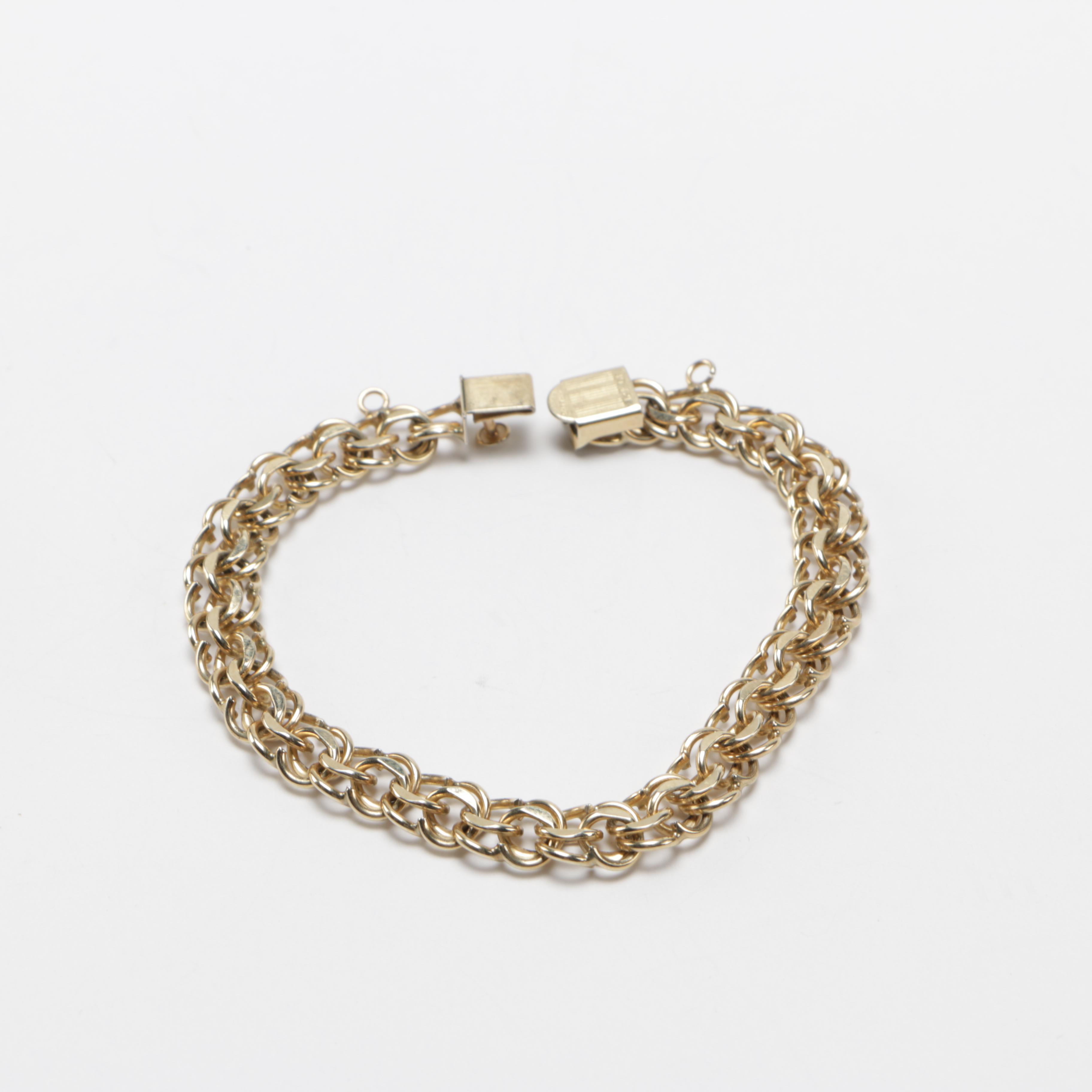 Pierre Cardin Sterling Silver and 14K Gold Earrings and Gold Filled Bracelets