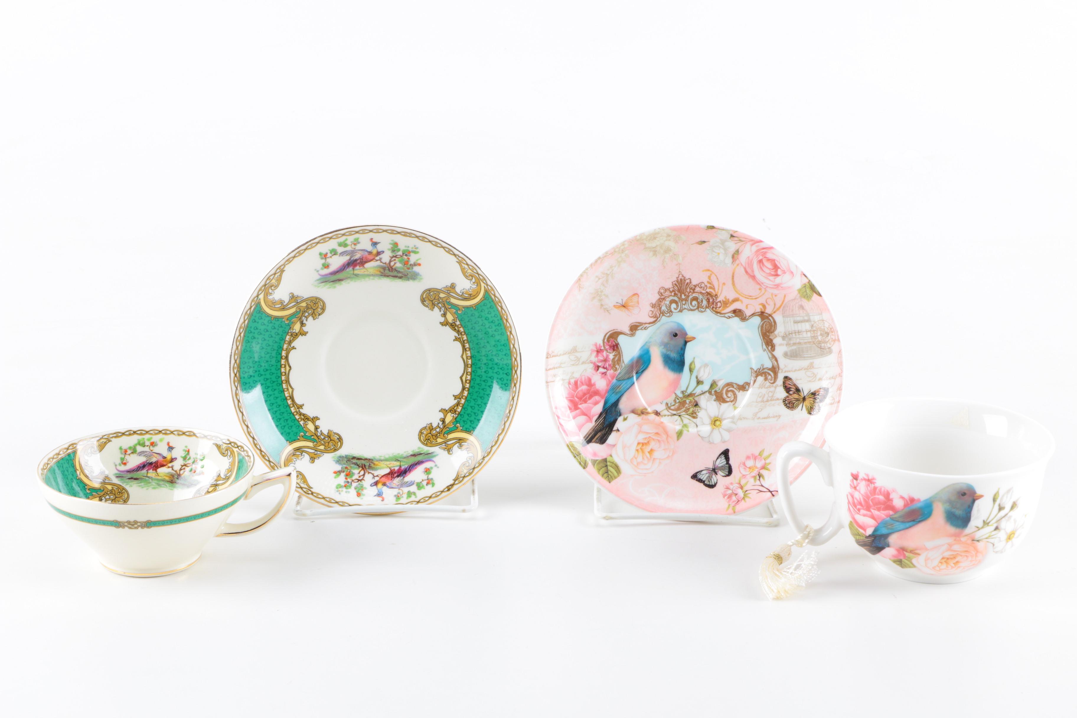 Selection of Vintage English Teaware Featuring Ansyley and Myott