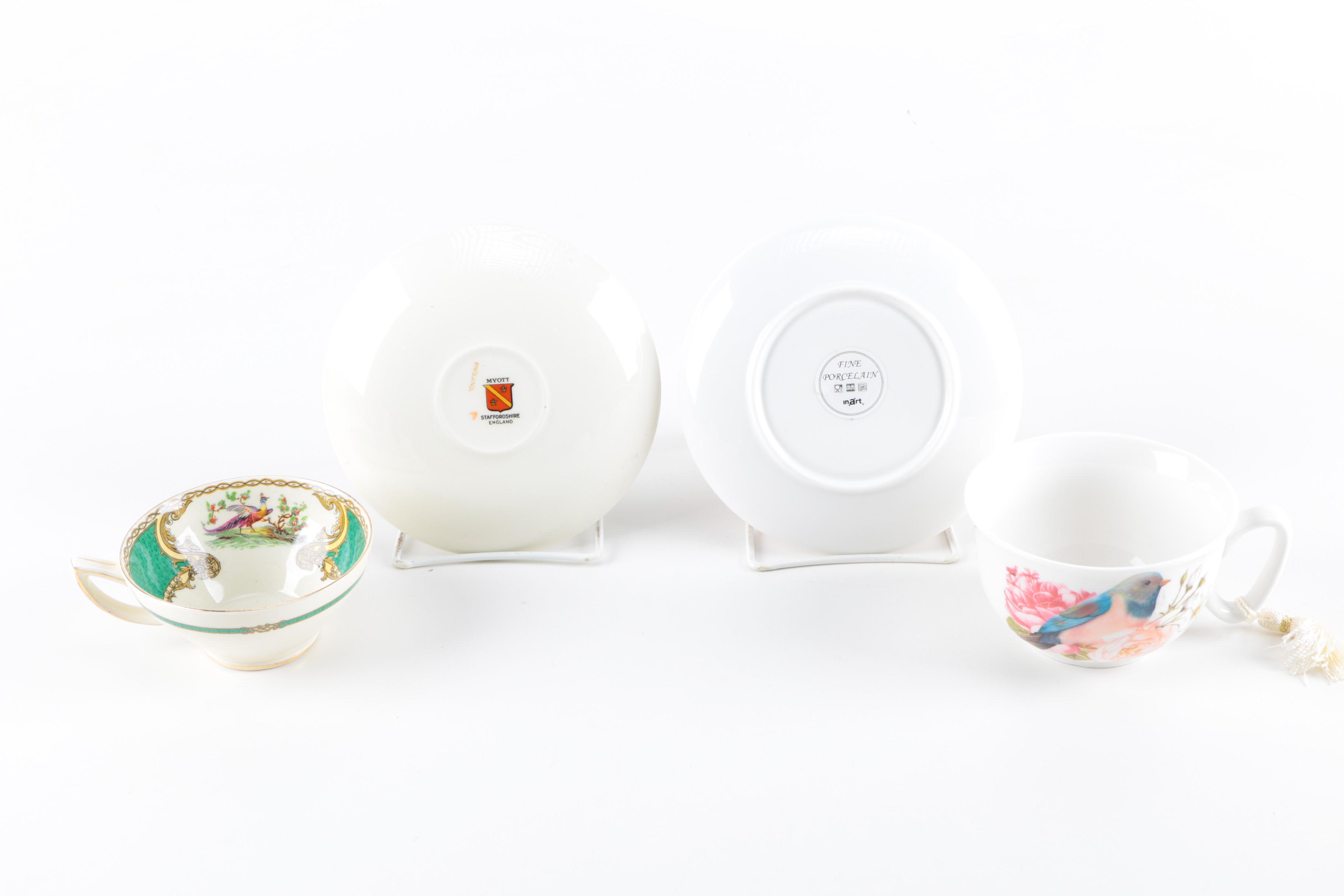 Selection of Vintage English Teaware Featuring Ansyley and Myott