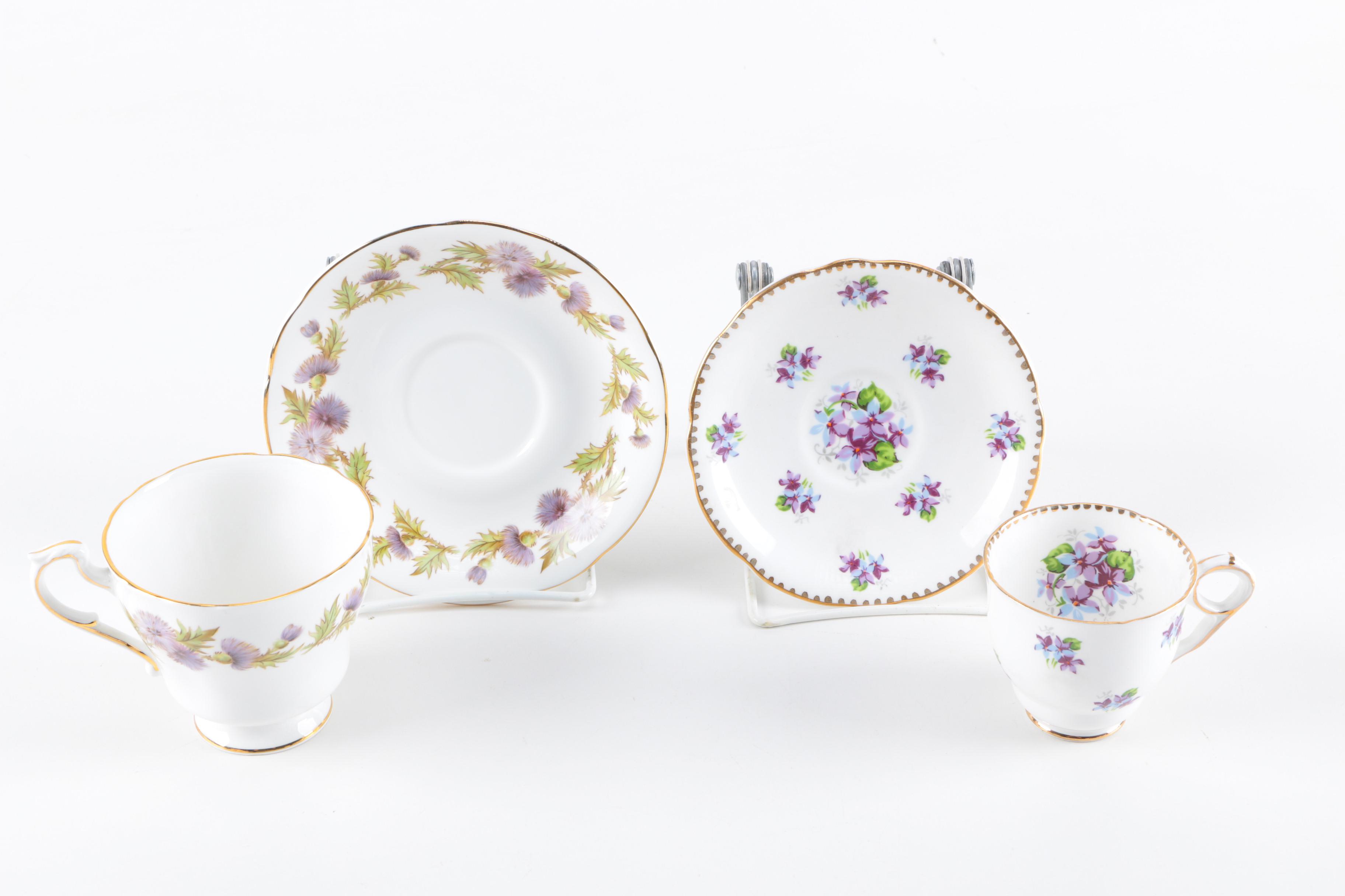 Selection of Vintage English Teaware Featuring Ansyley and Myott