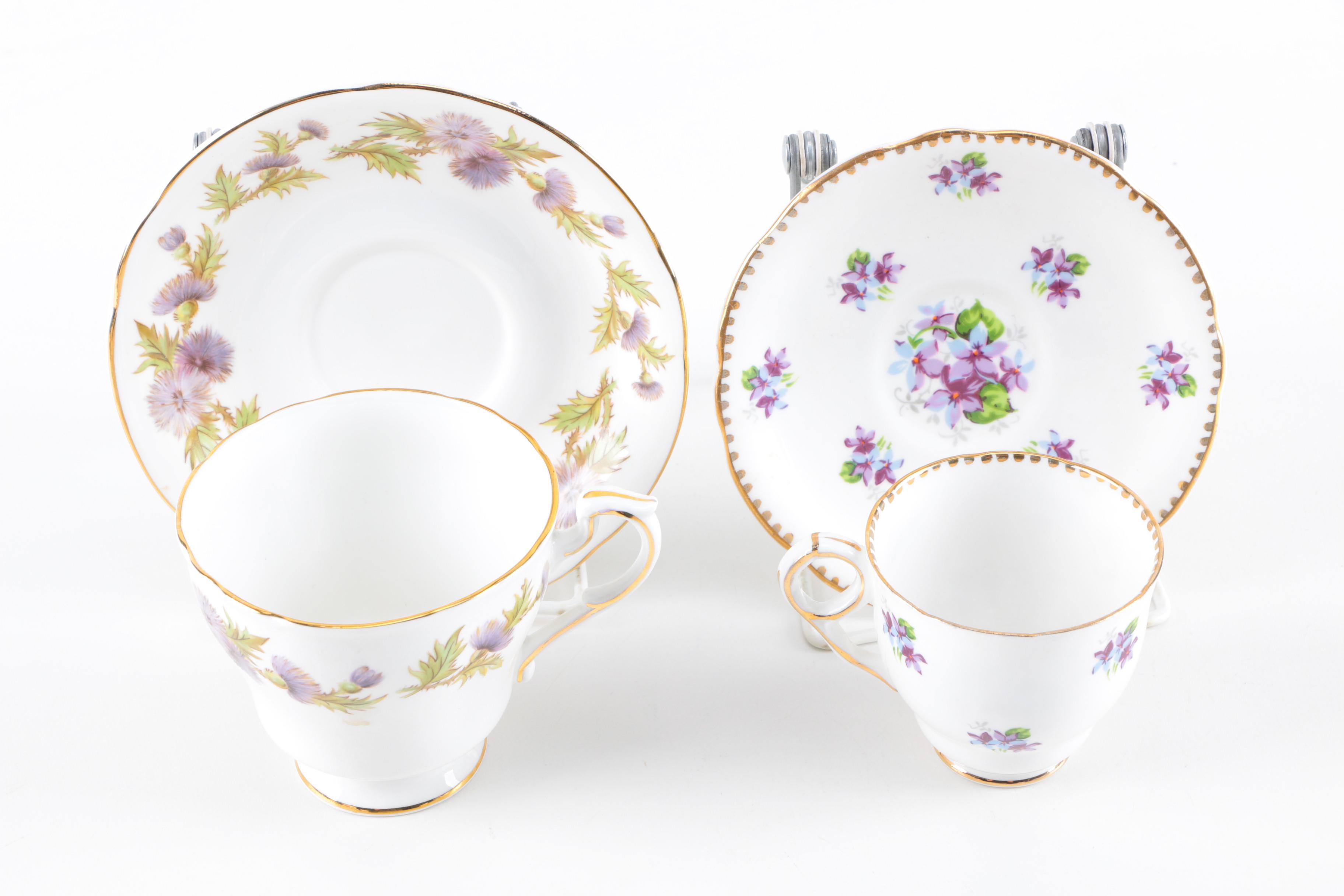 Selection of Vintage English Teaware Featuring Ansyley and Myott