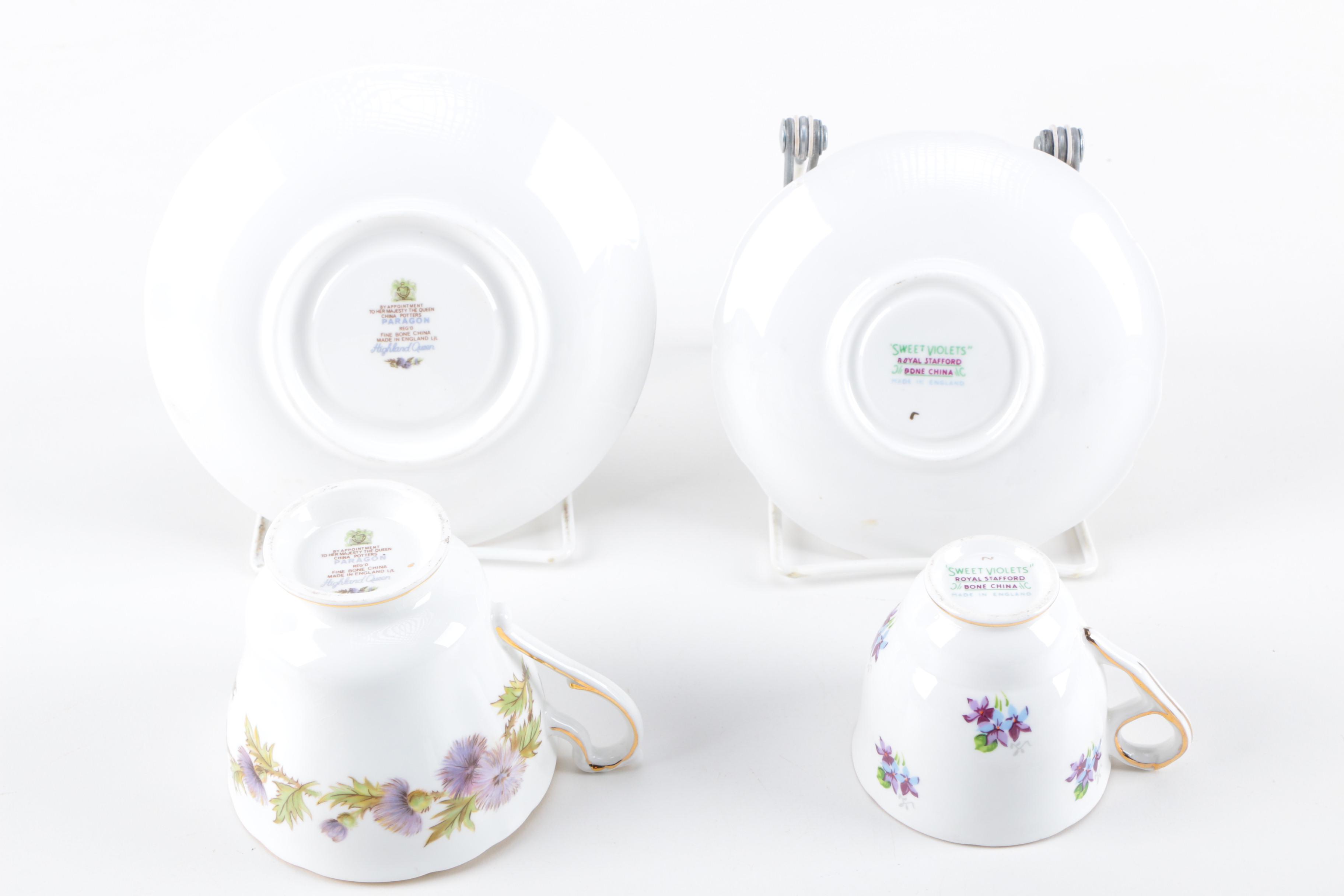 Selection of Vintage English Teaware Featuring Ansyley and Myott