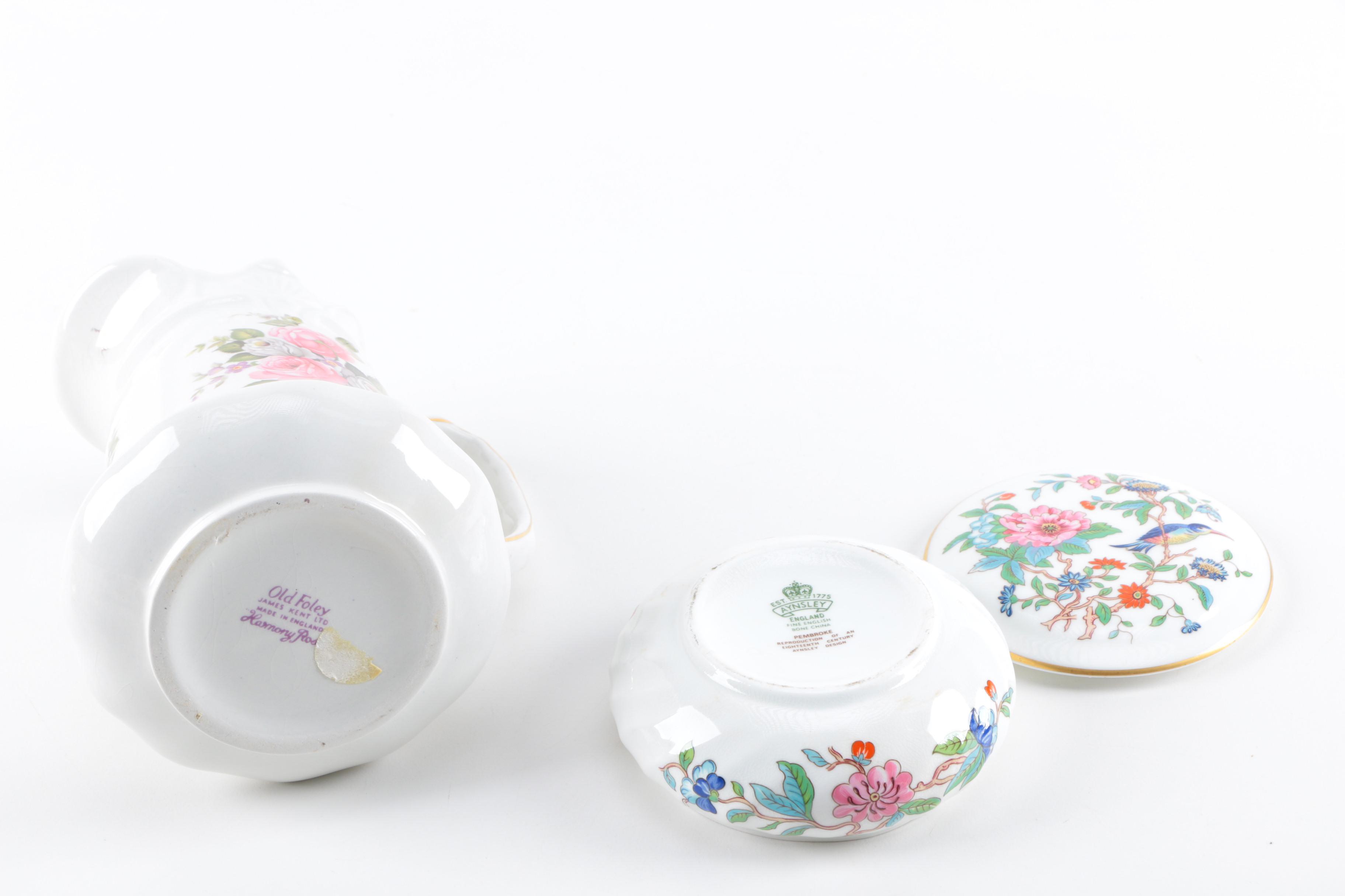 Selection of Vintage English Teaware Featuring Ansyley and Myott