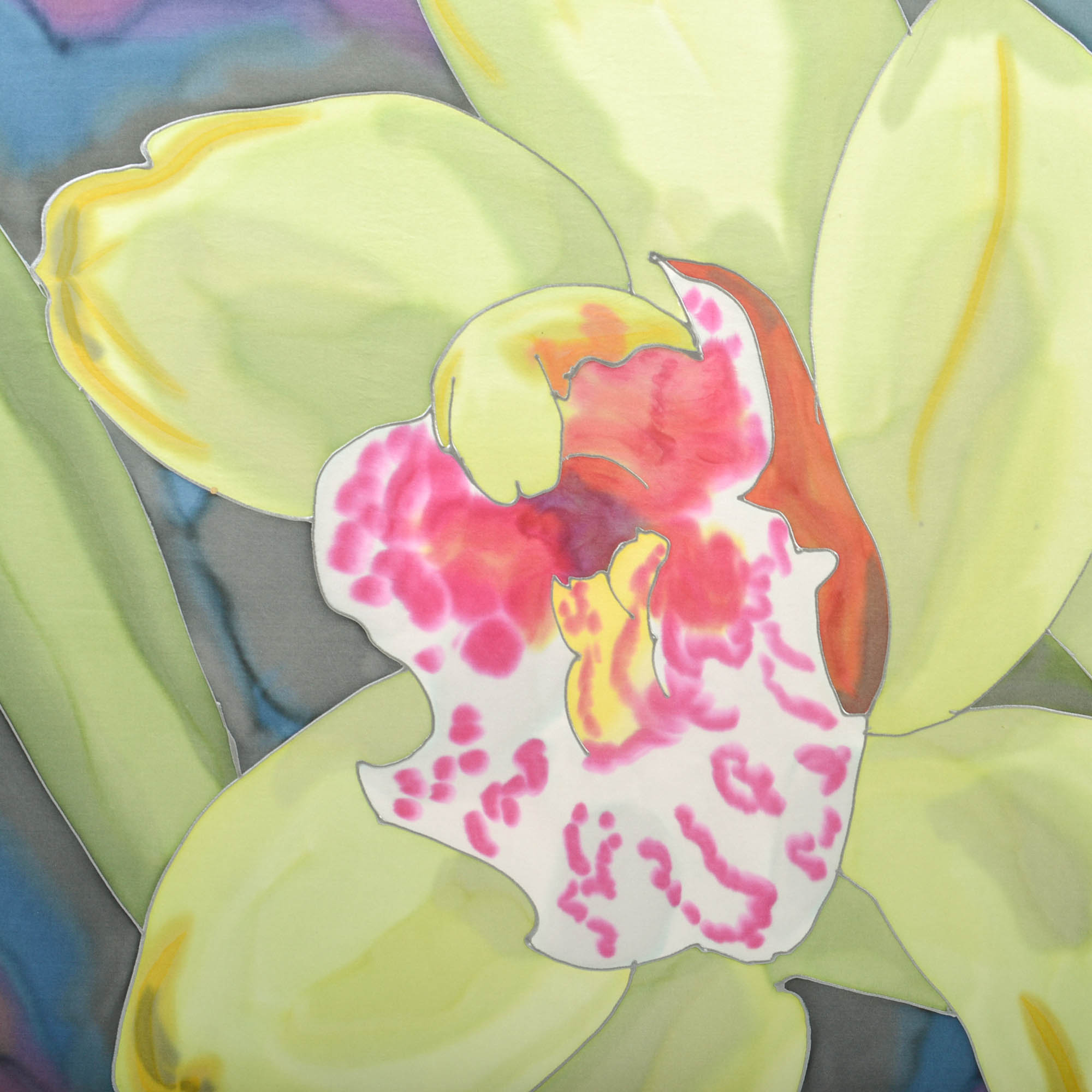 Gunter Schwegler Painting on Silk "Floating Teacup"