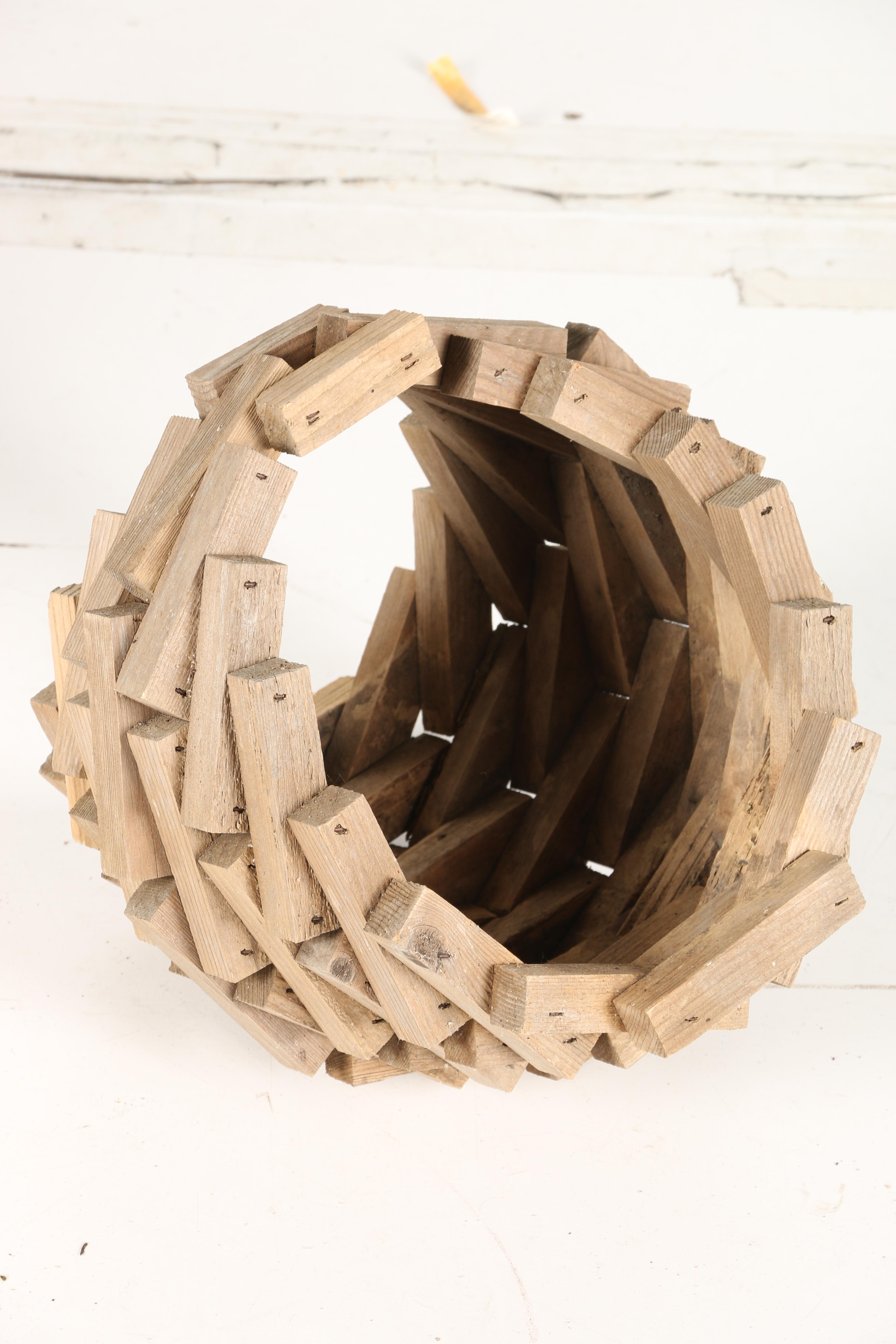 Wood and Ceramic Outdoor Decor