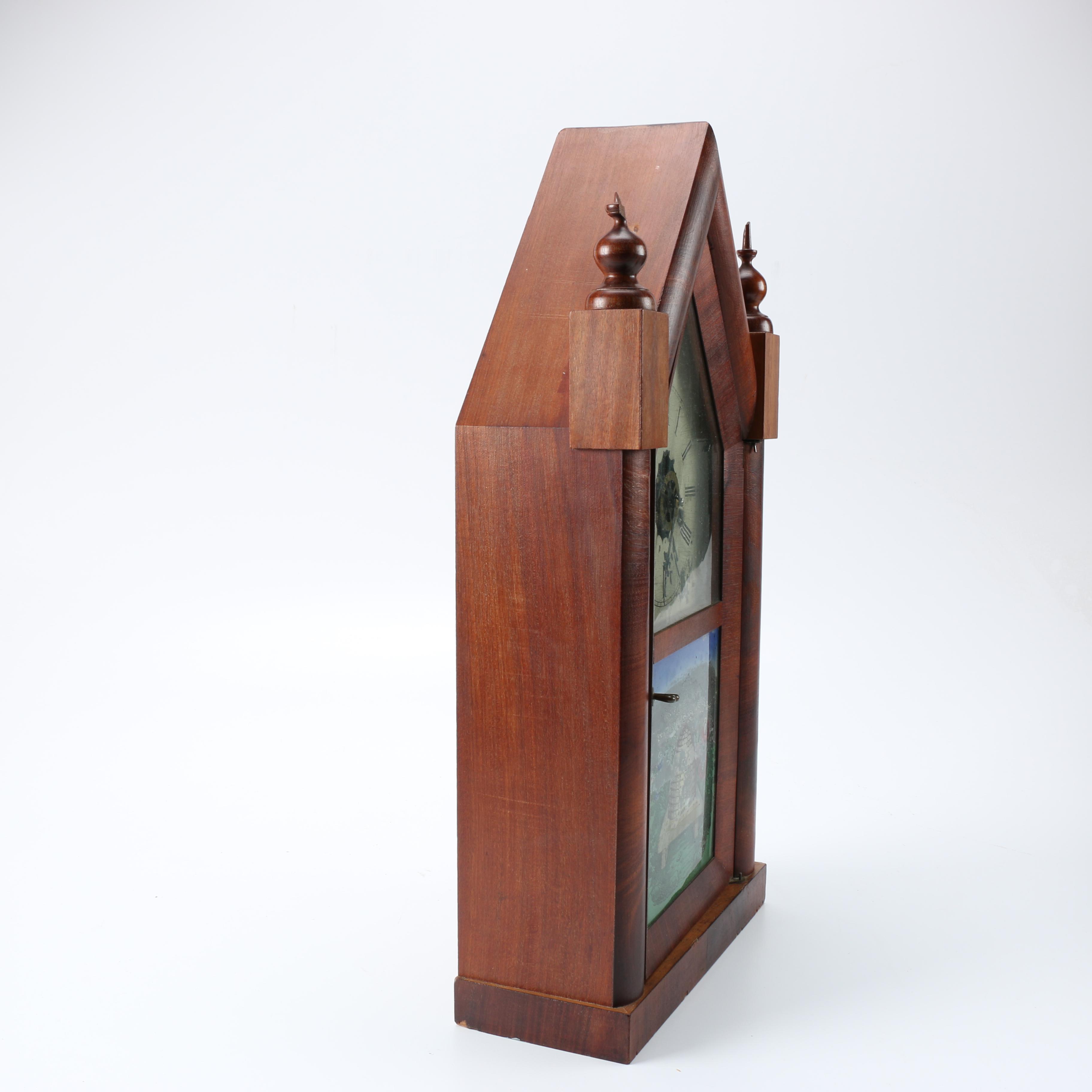 New Haven Eight-Day Goth Steeple Mantel Clock