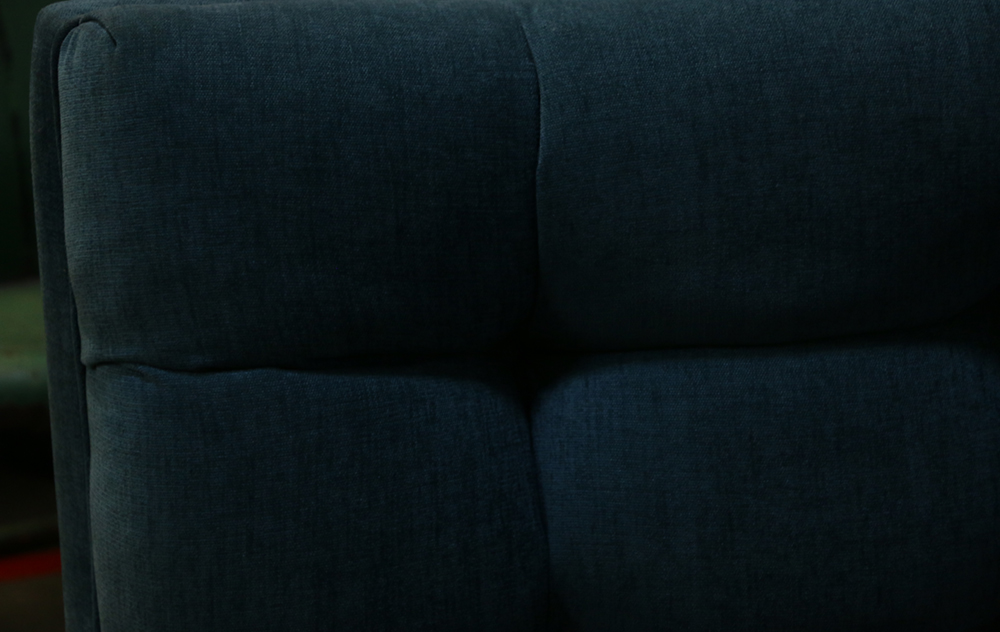 Designer Trip Haenisch Custom Created Semicircular Tufted Sofa