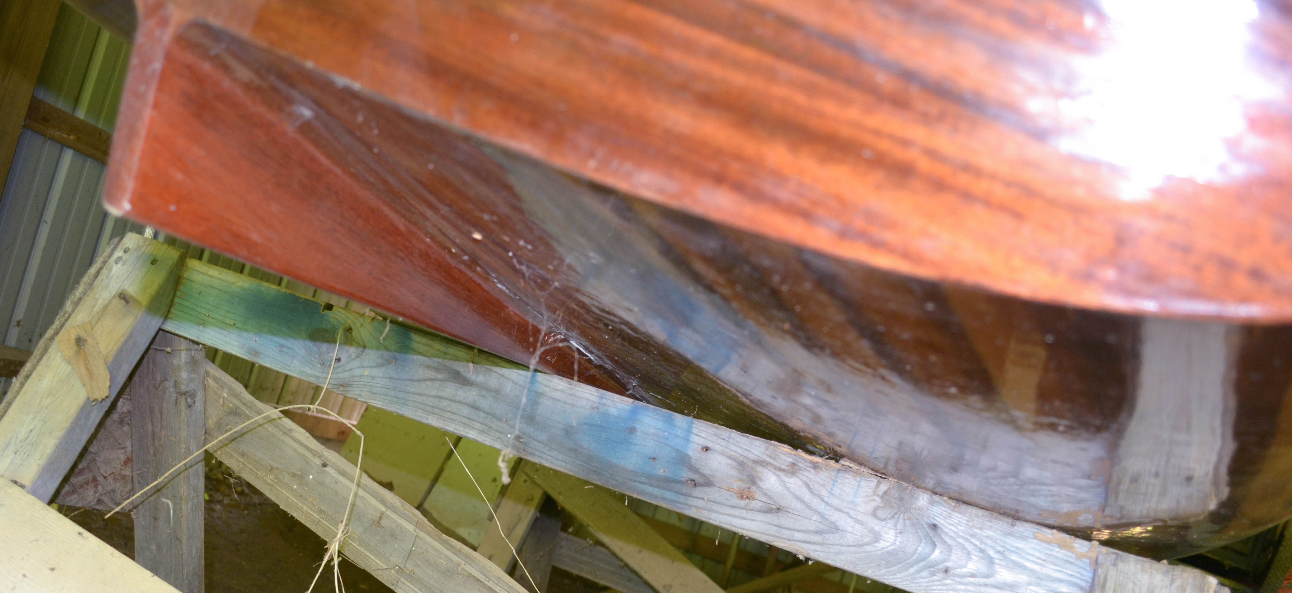 Handmade Mahogany Rowboat
