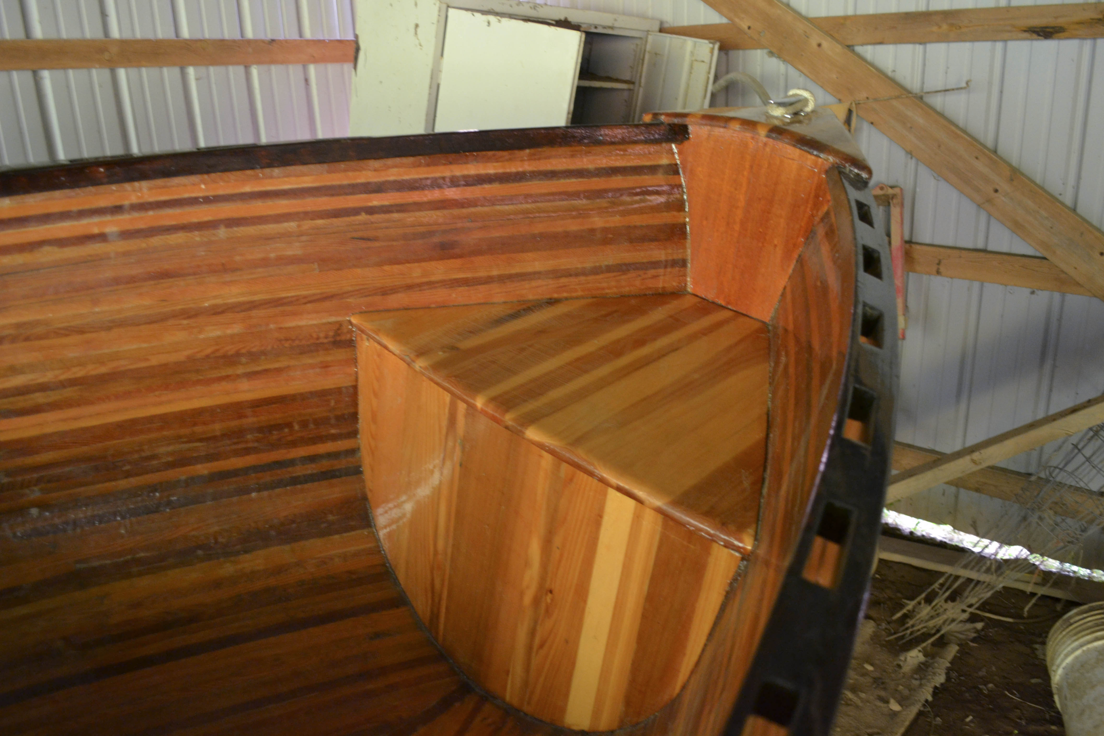 Handmade Mahogany Rowboat