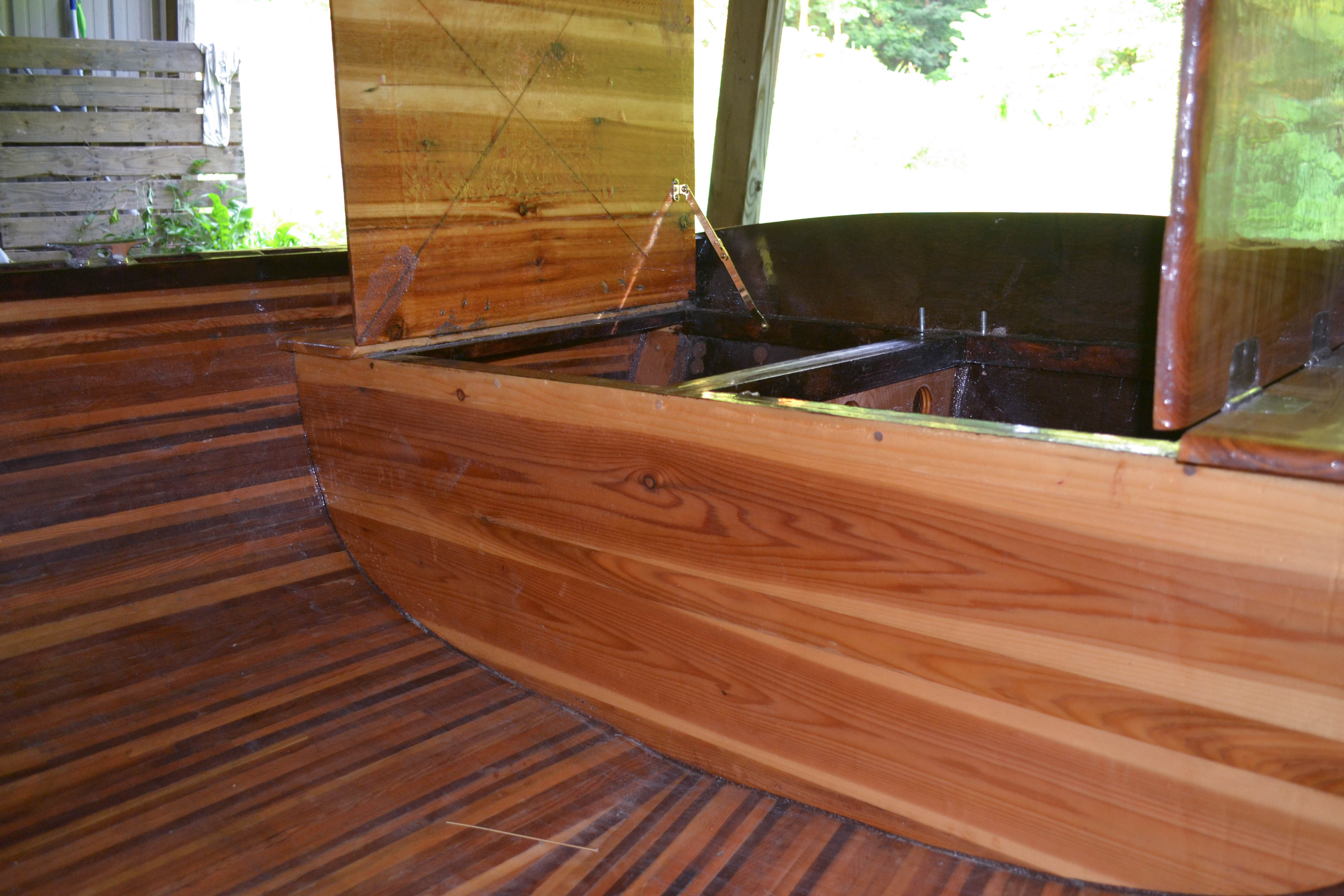 Handmade Mahogany Rowboat